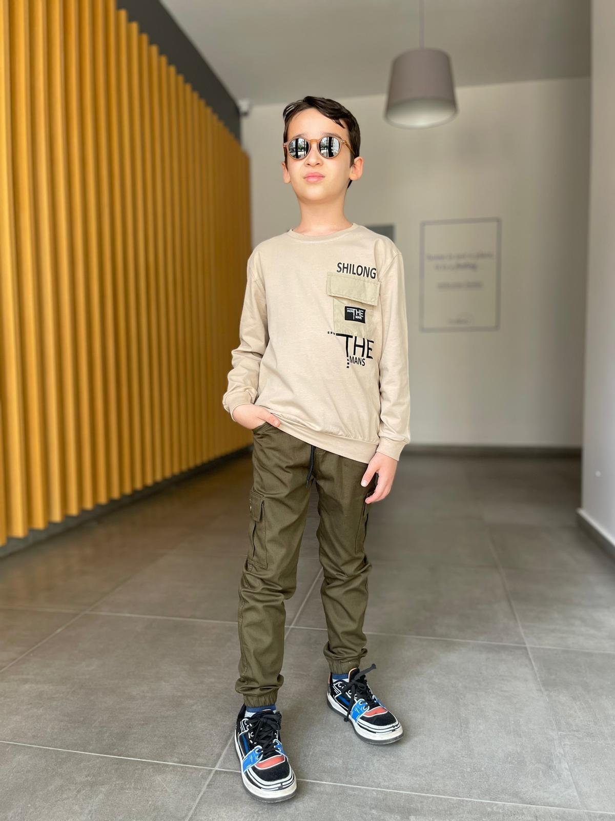 Kids Bej Sweatshirt