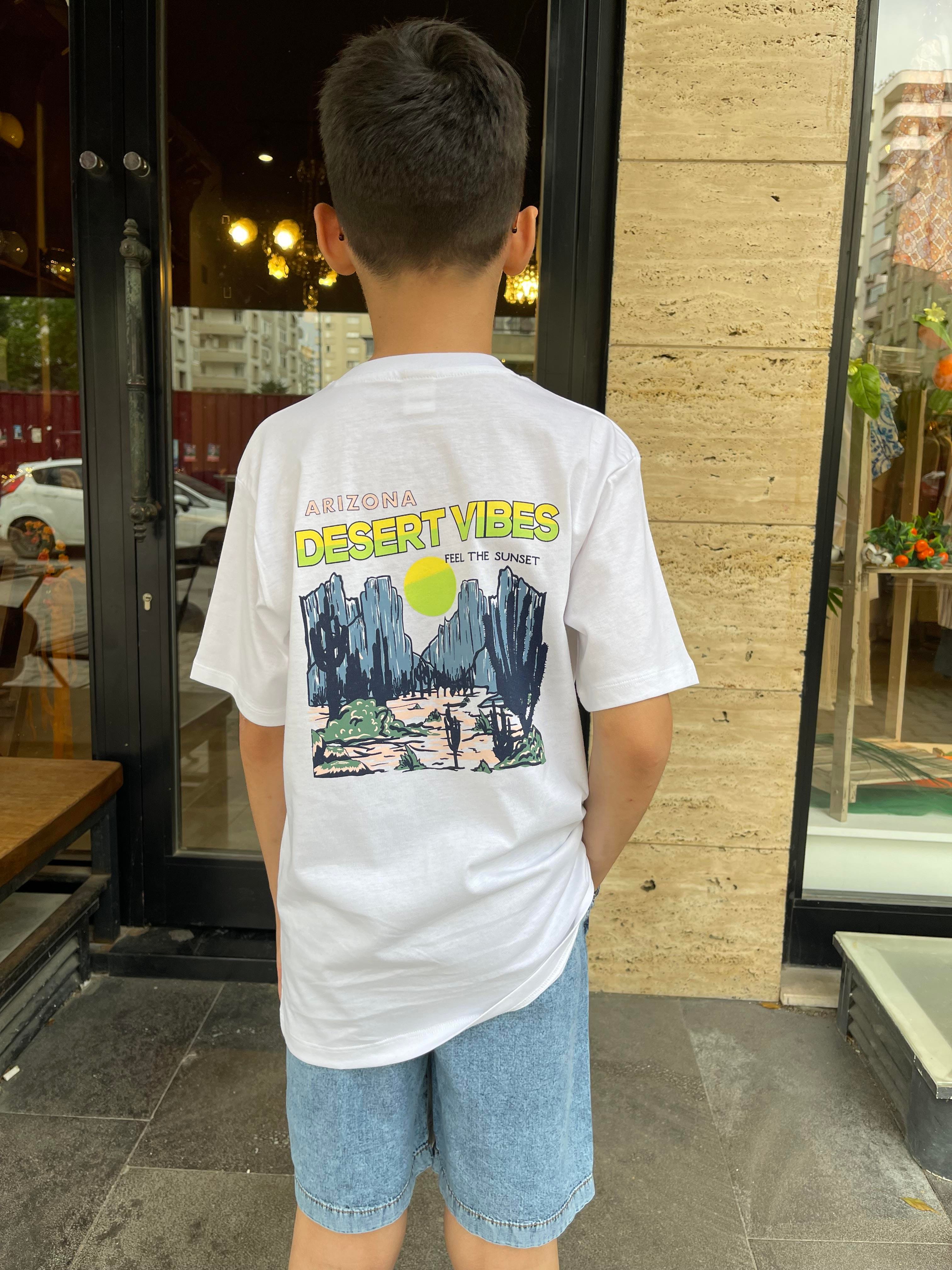 Kids Beyaz Arizona Kot Şortlu Takım