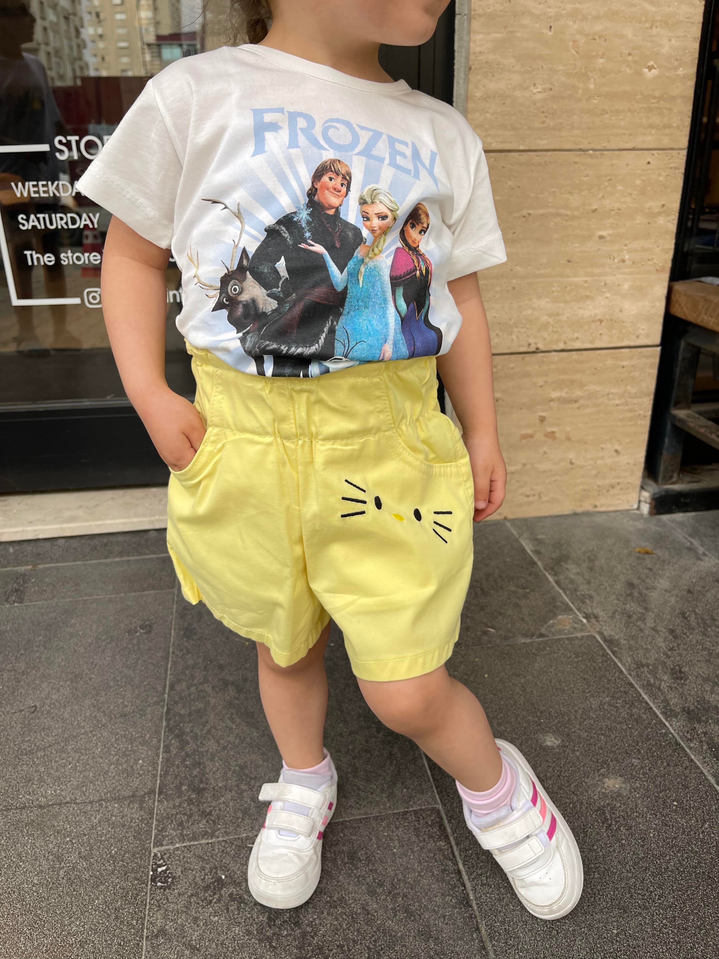 Kids Elsa Baskılı Tshirt