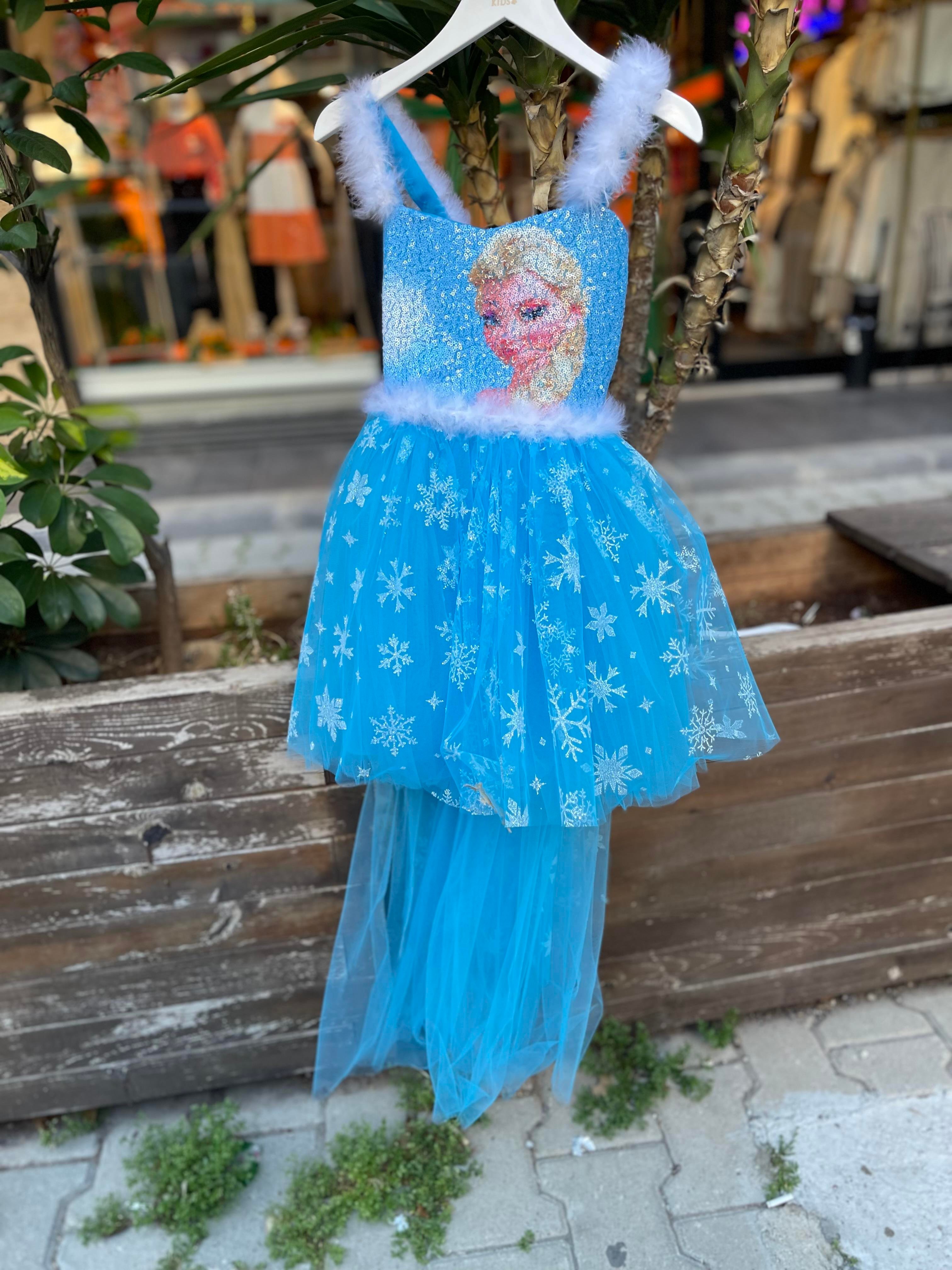 Kids Elsa Kostüm Elbise