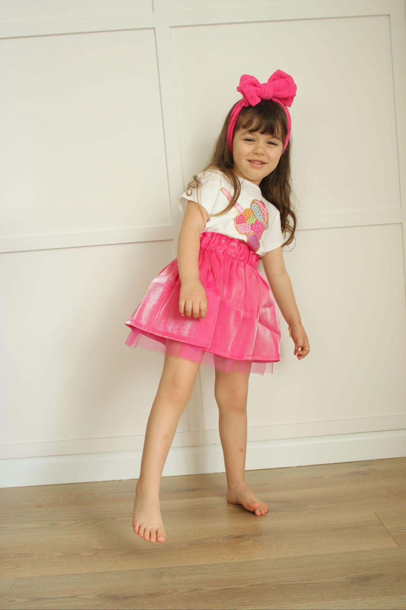 Kids Ice Cream Pembe Etekli Takım