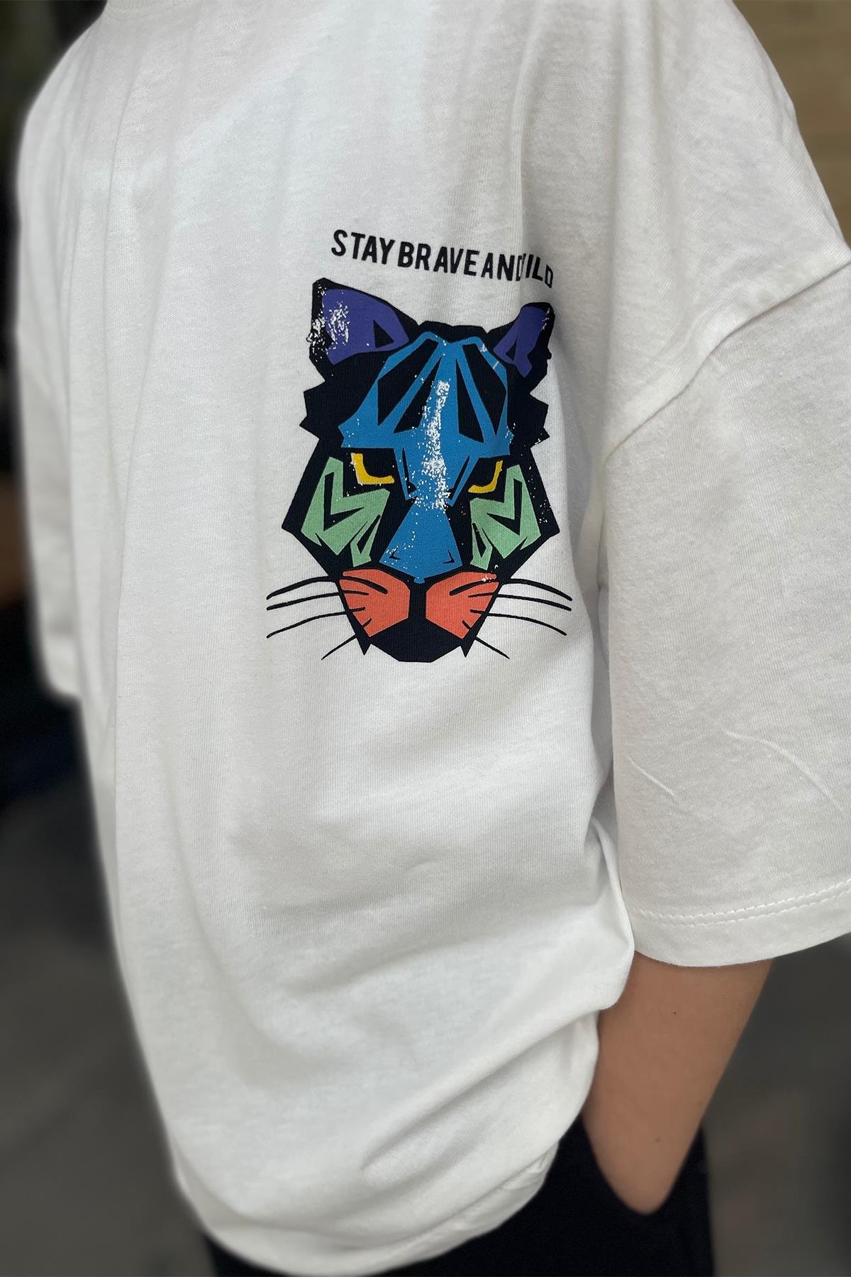 Kids Kaplan Baskılı Tshirt