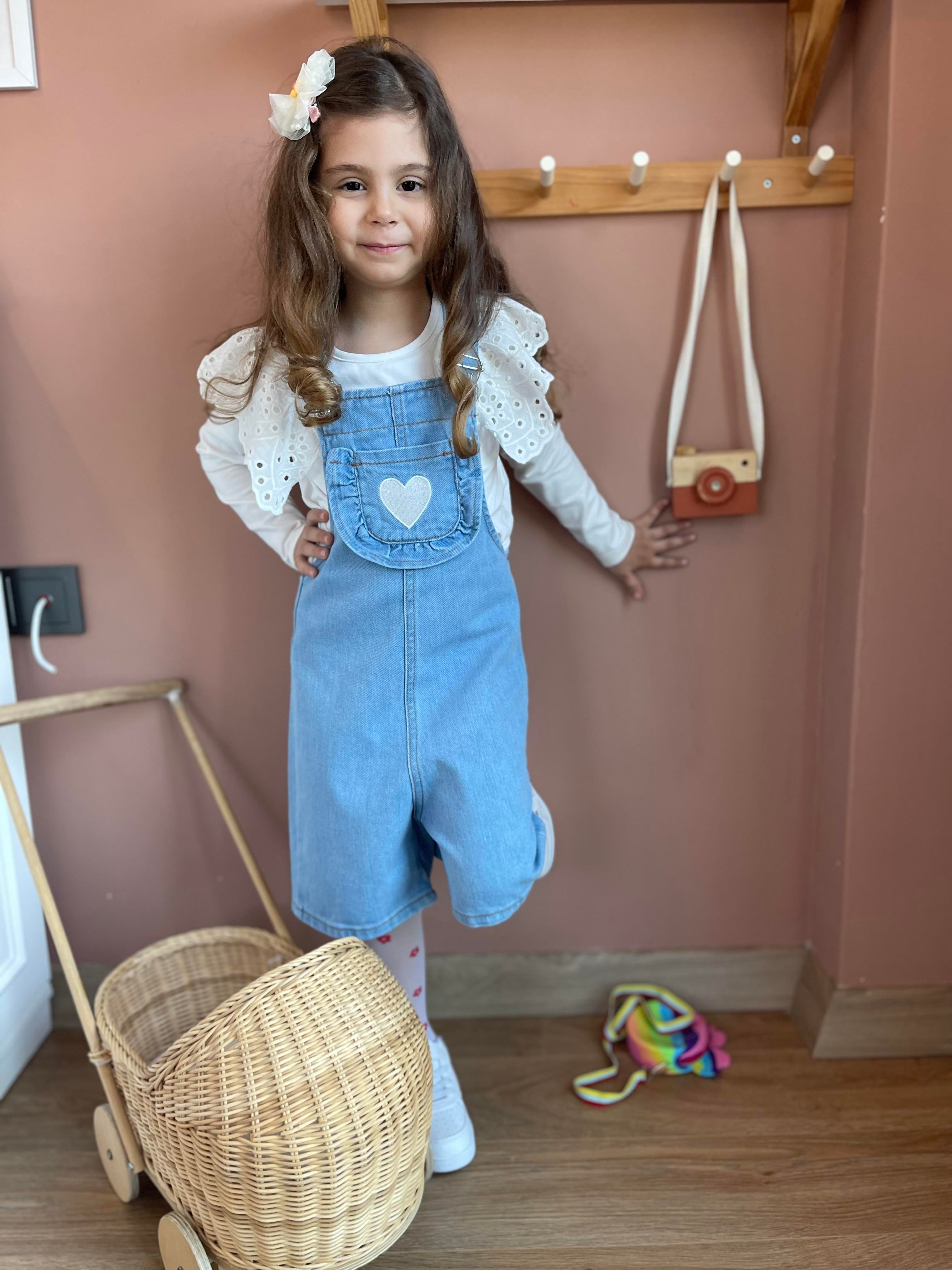 Kids Kot Şort Salopet