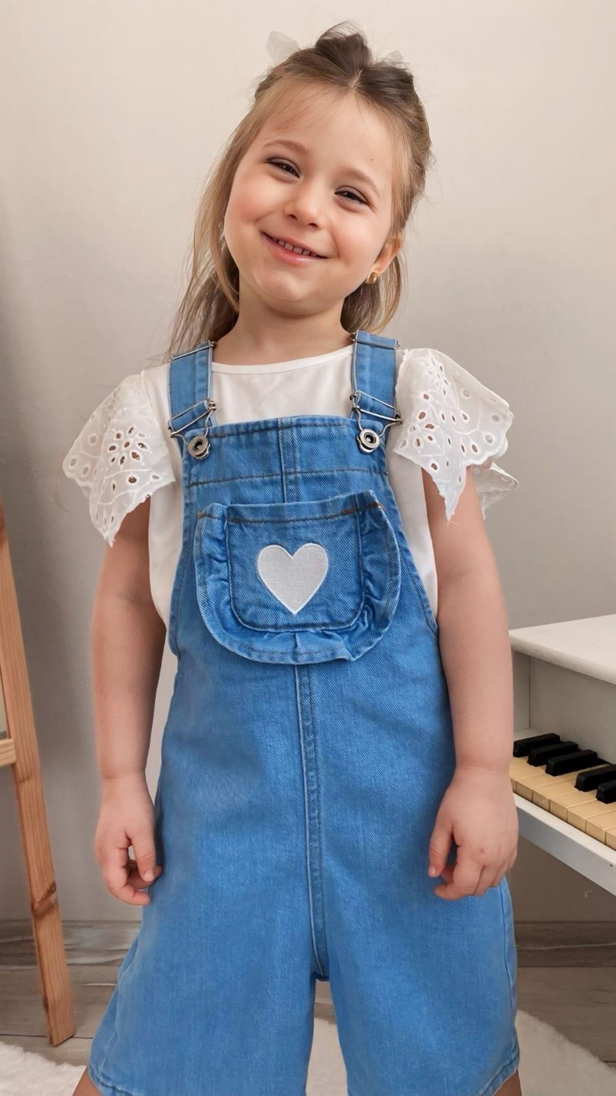 Kids Kot Şort Salopet