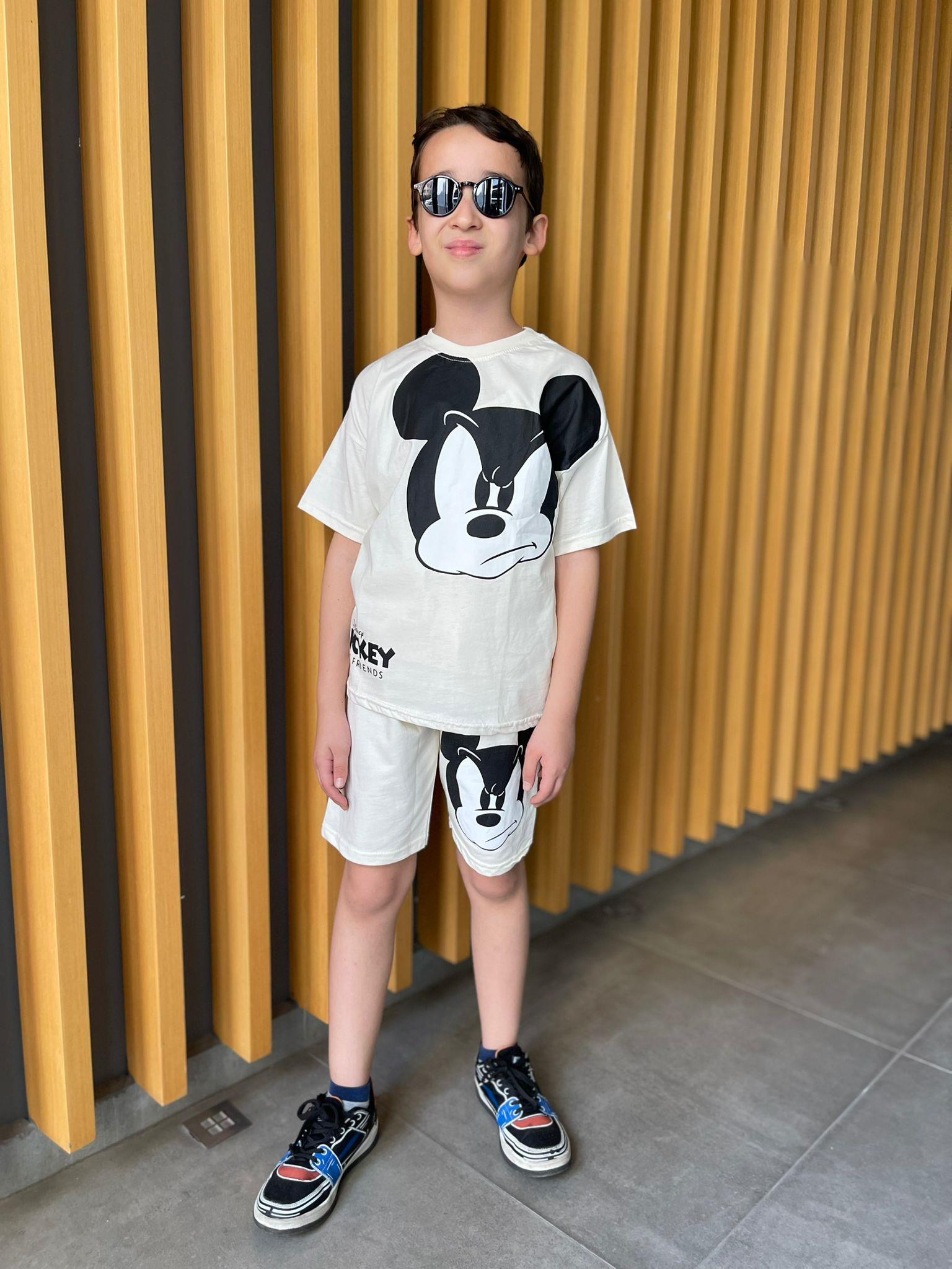 Kids Mickey Baskılı Şort Takım