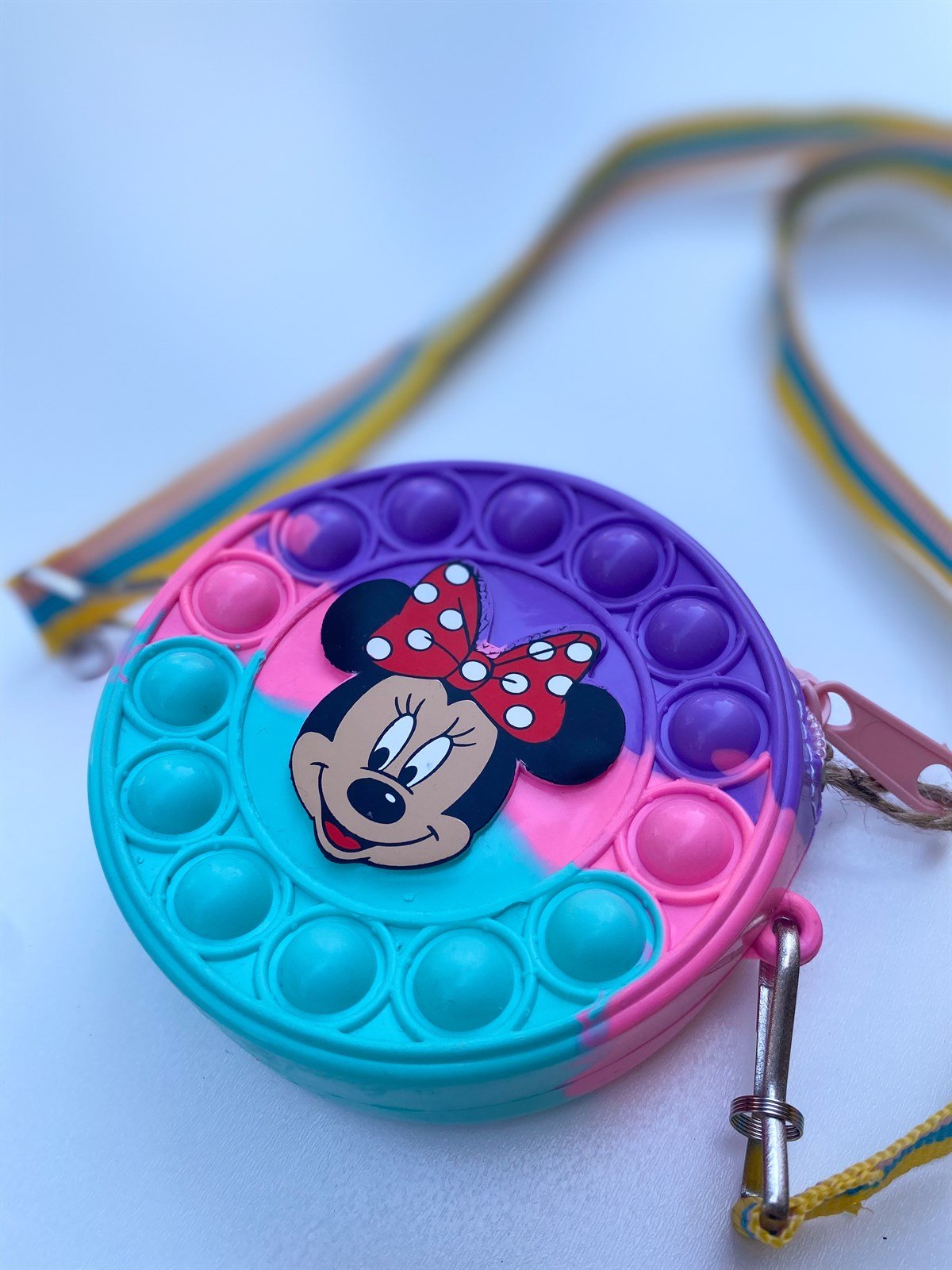 Kids Morlu Küçük Popit Çanta 