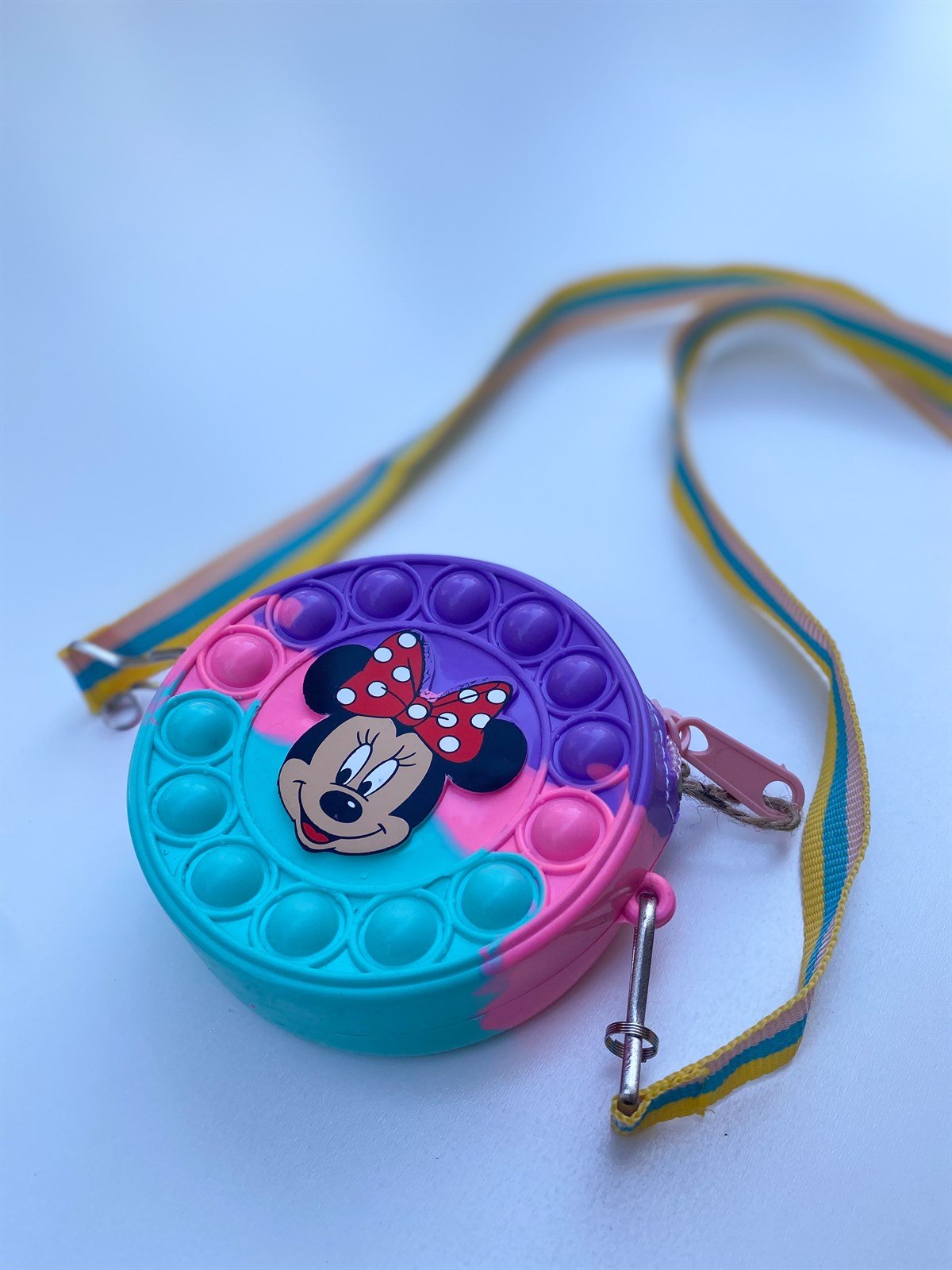 Kids Morlu Küçük Popit Çanta 