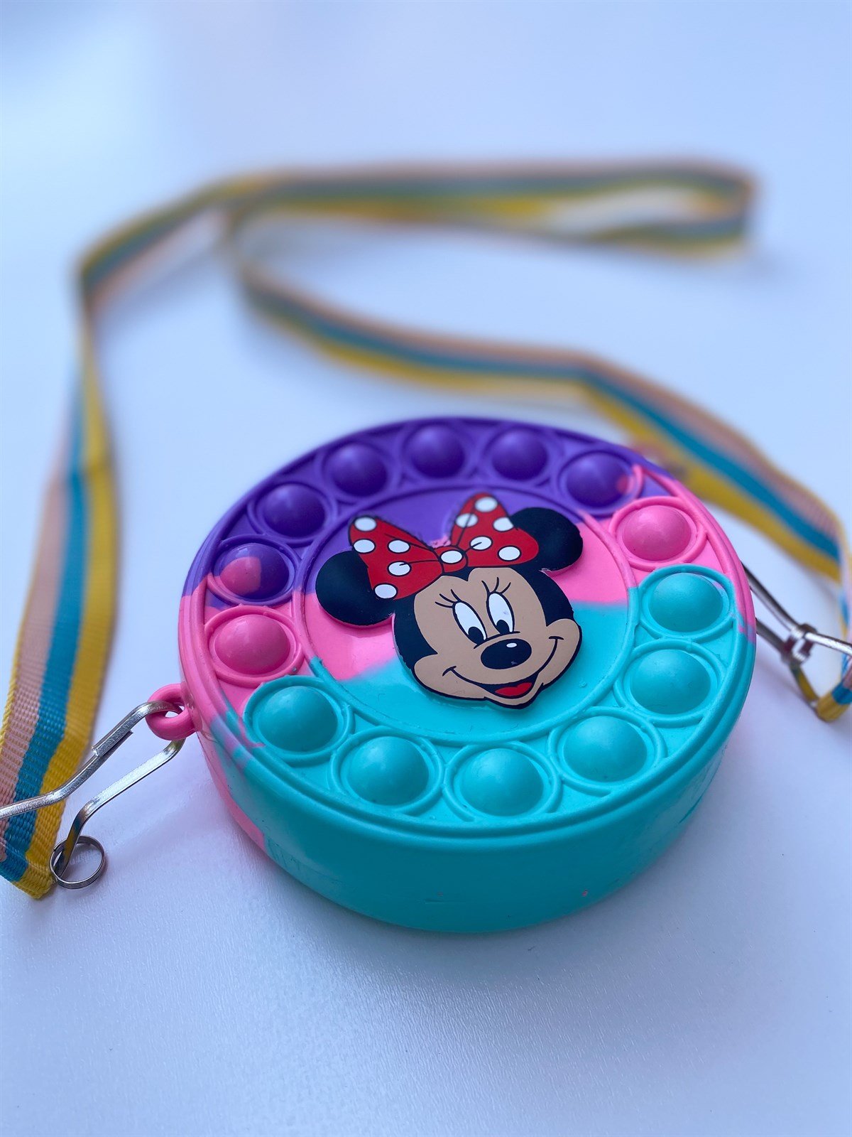 Kids Morlu Küçük Popit Çanta 