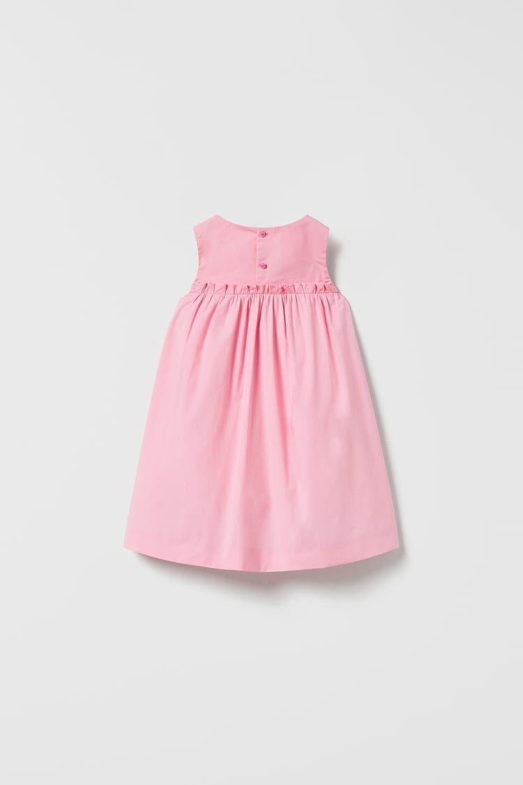 Kids Pembe Fiyonklu Elbise