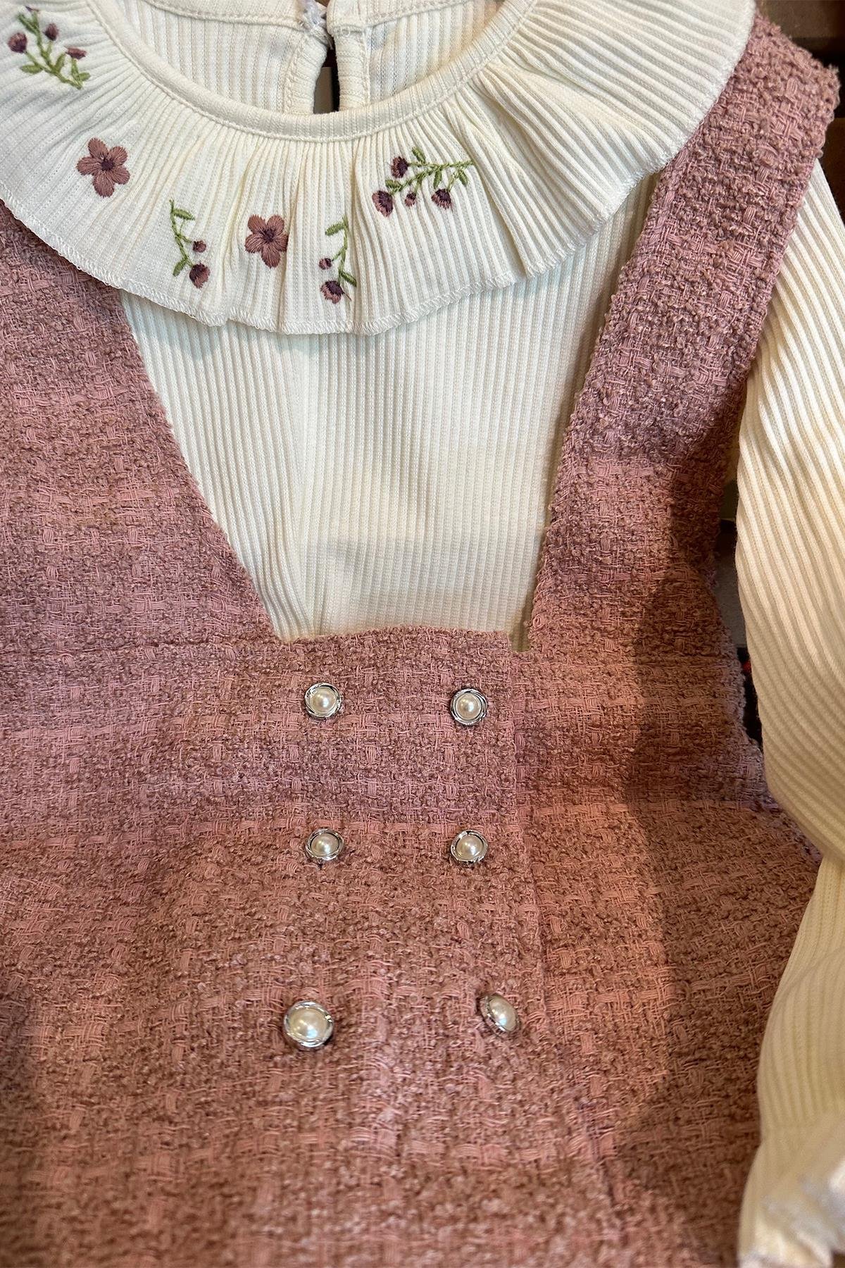 Kids Pudra Jile Tuvit Elbise Takım