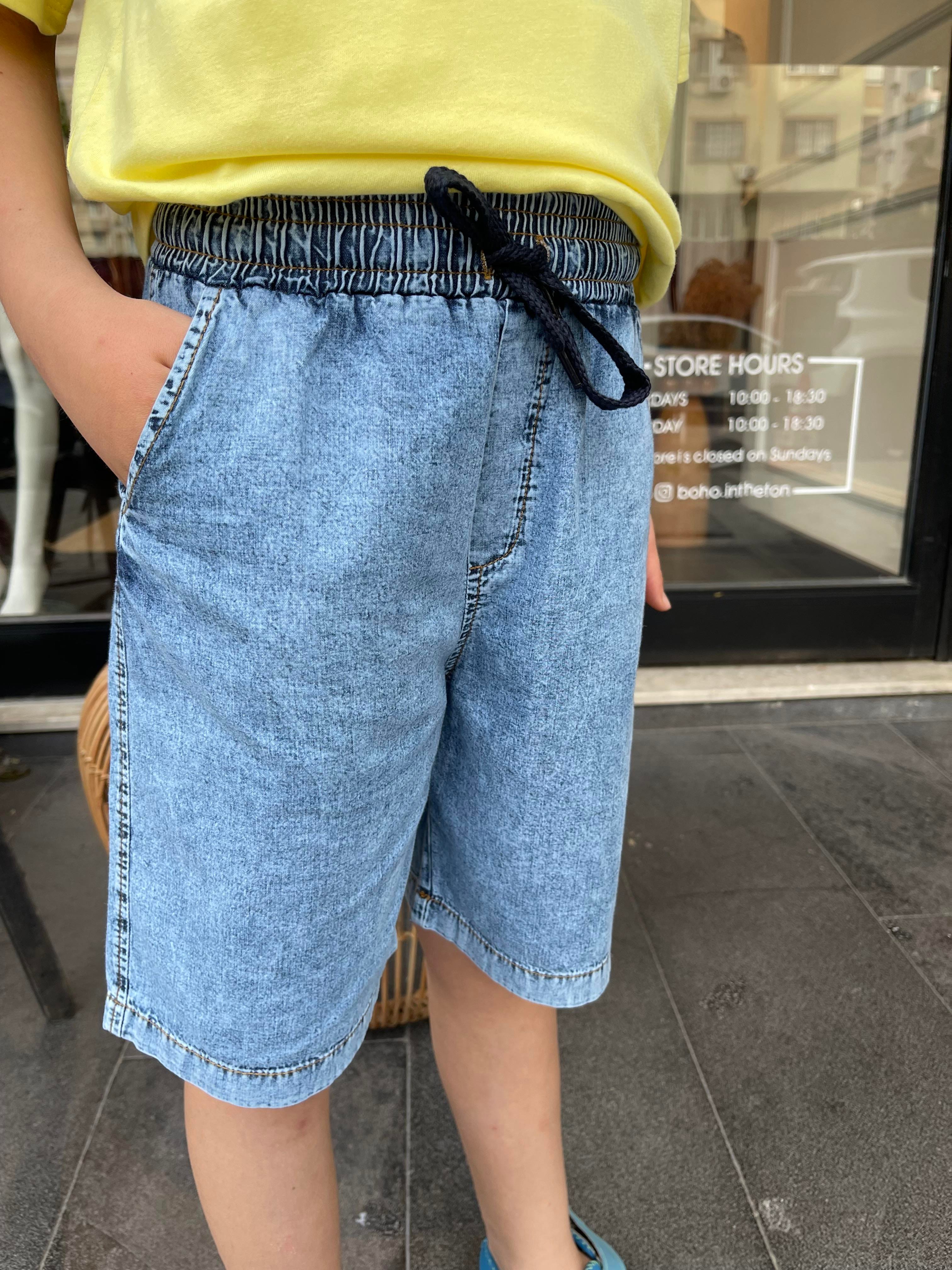 Kids Sarı Arizona Kot Şortlu Takım