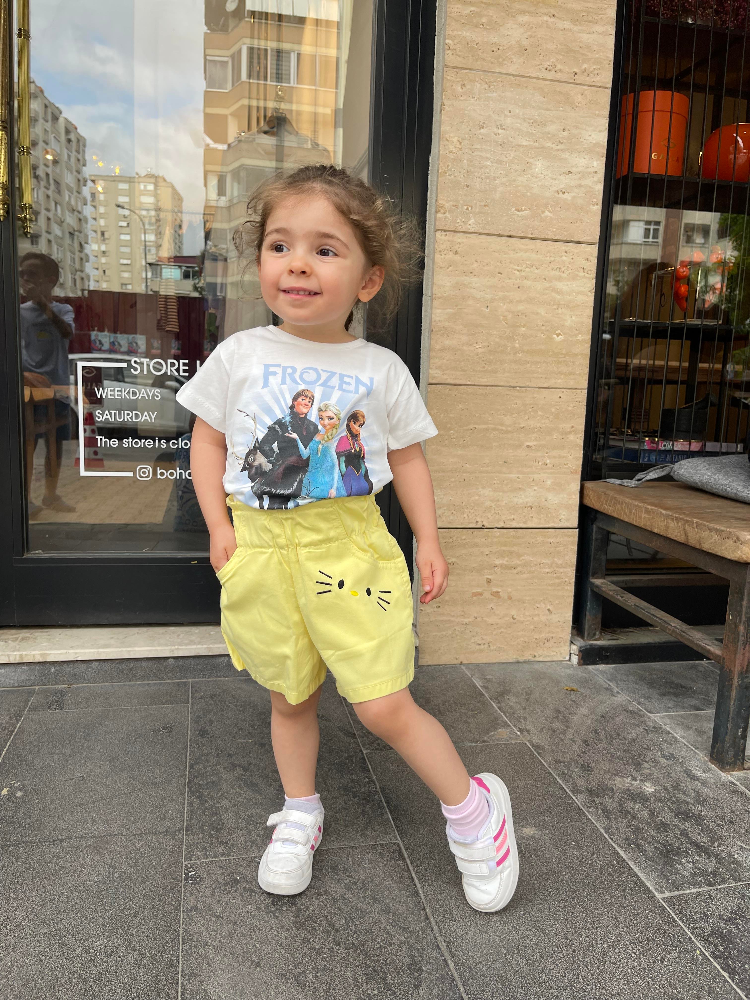 Kids Sarı Kız Şort