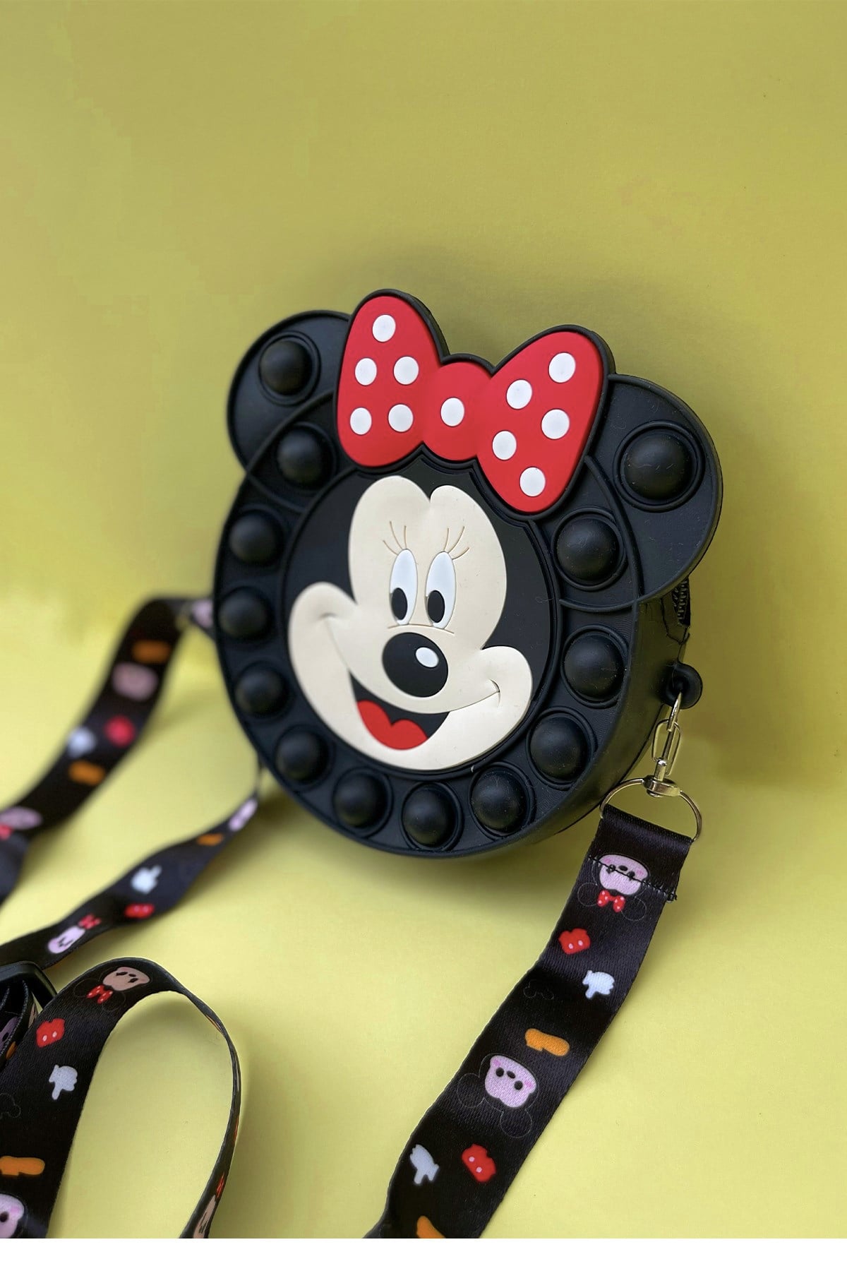 Kids Siyah Mickey Mouse Popit Çanta