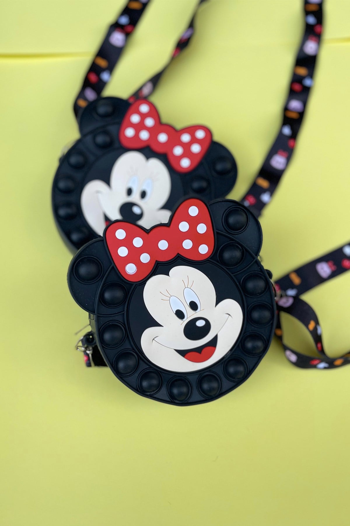 Kids Siyah Mickey Mouse Popit Çanta