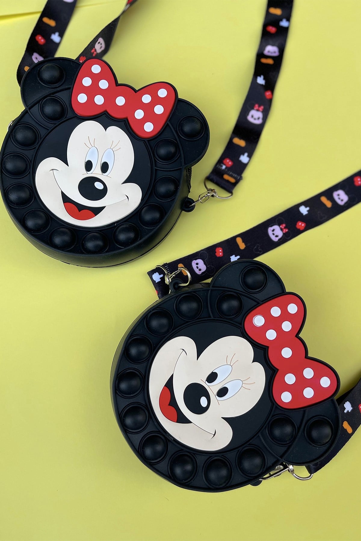 Kids Siyah Mickey Mouse Popit Çanta