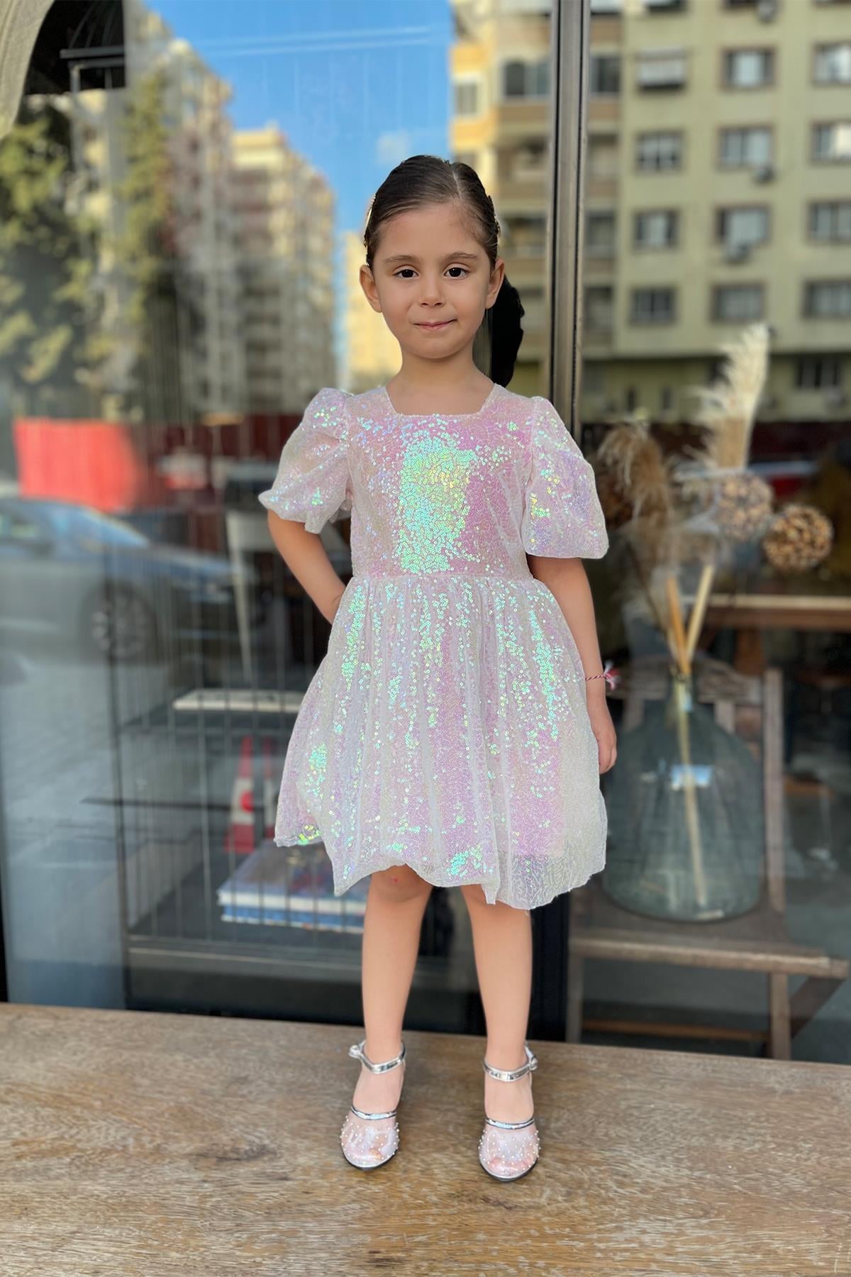 Kids Tül Detaylı Sandgirl Elbise