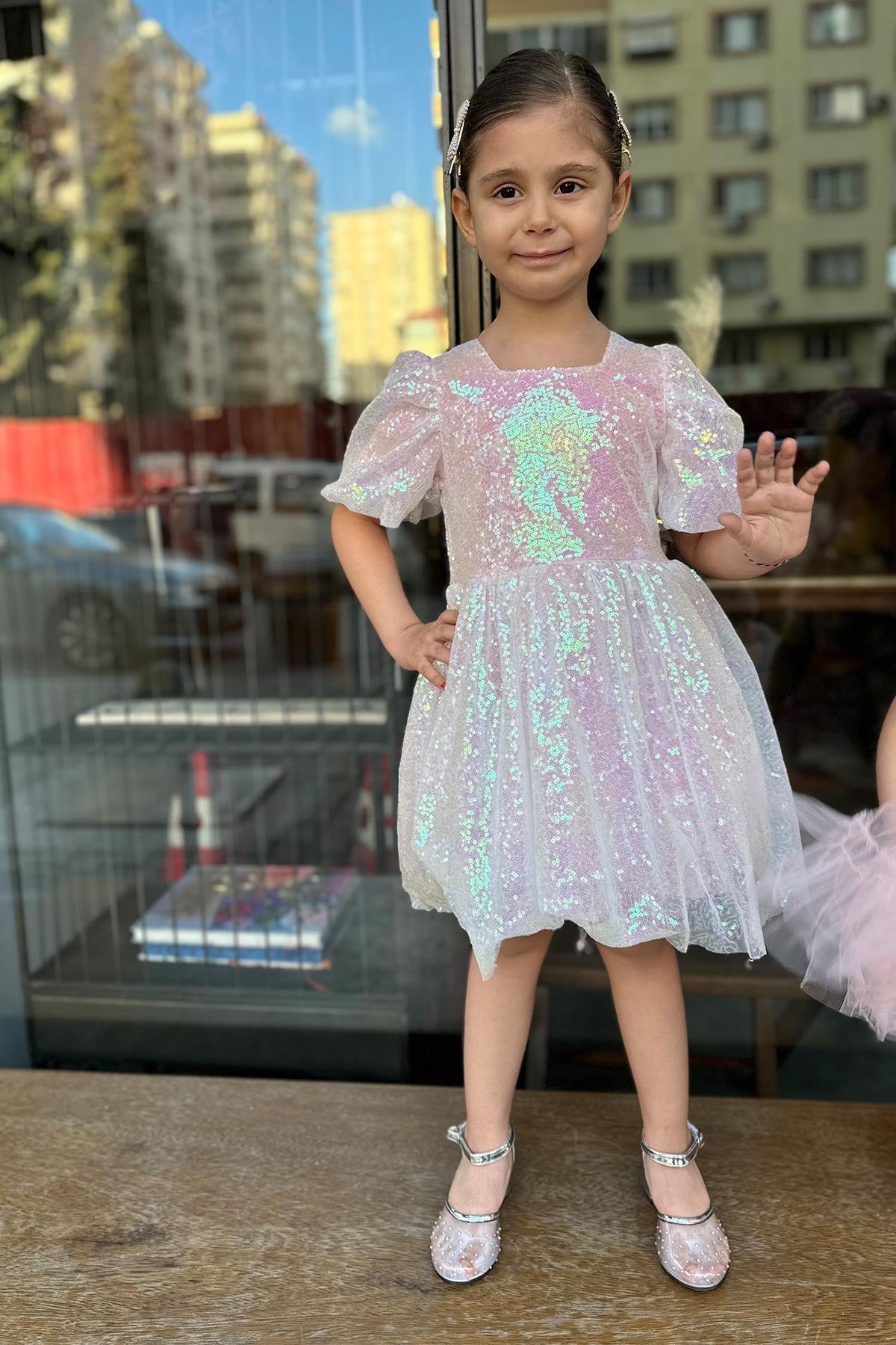 Kids Tül Detaylı Sandgirl Elbise