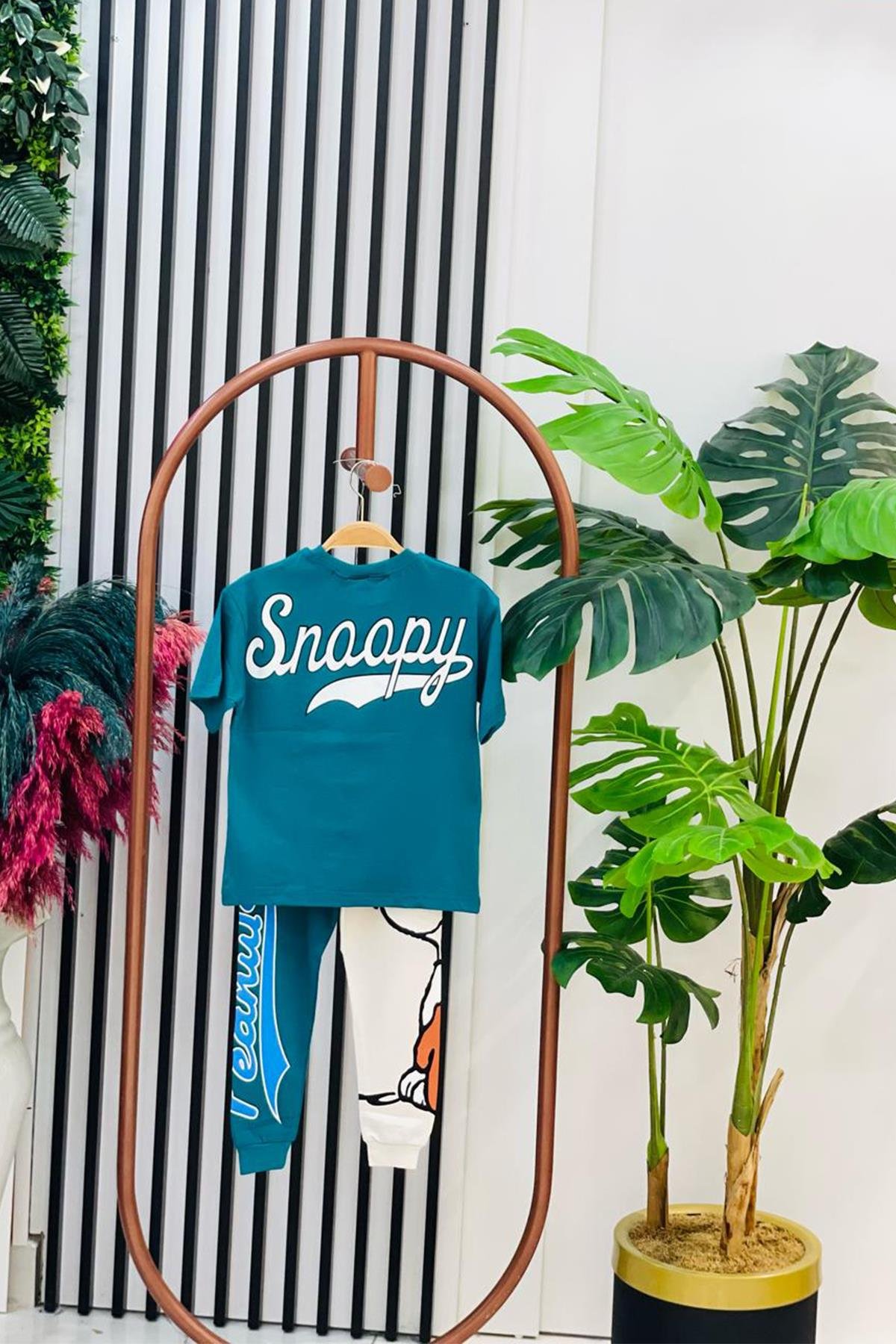 Kids Yeşil Snoopyli Takım 