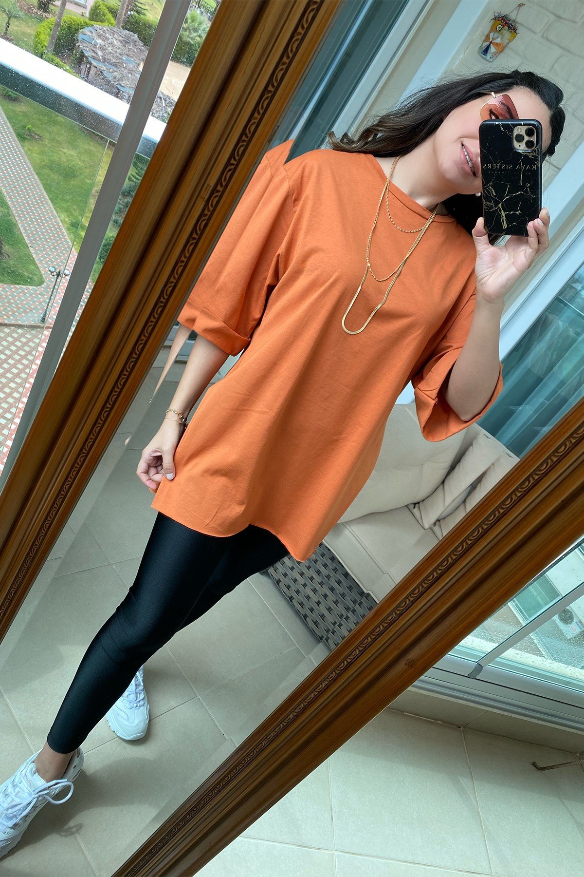 Kiremit Basic Uzun Boyfriend Tshirt