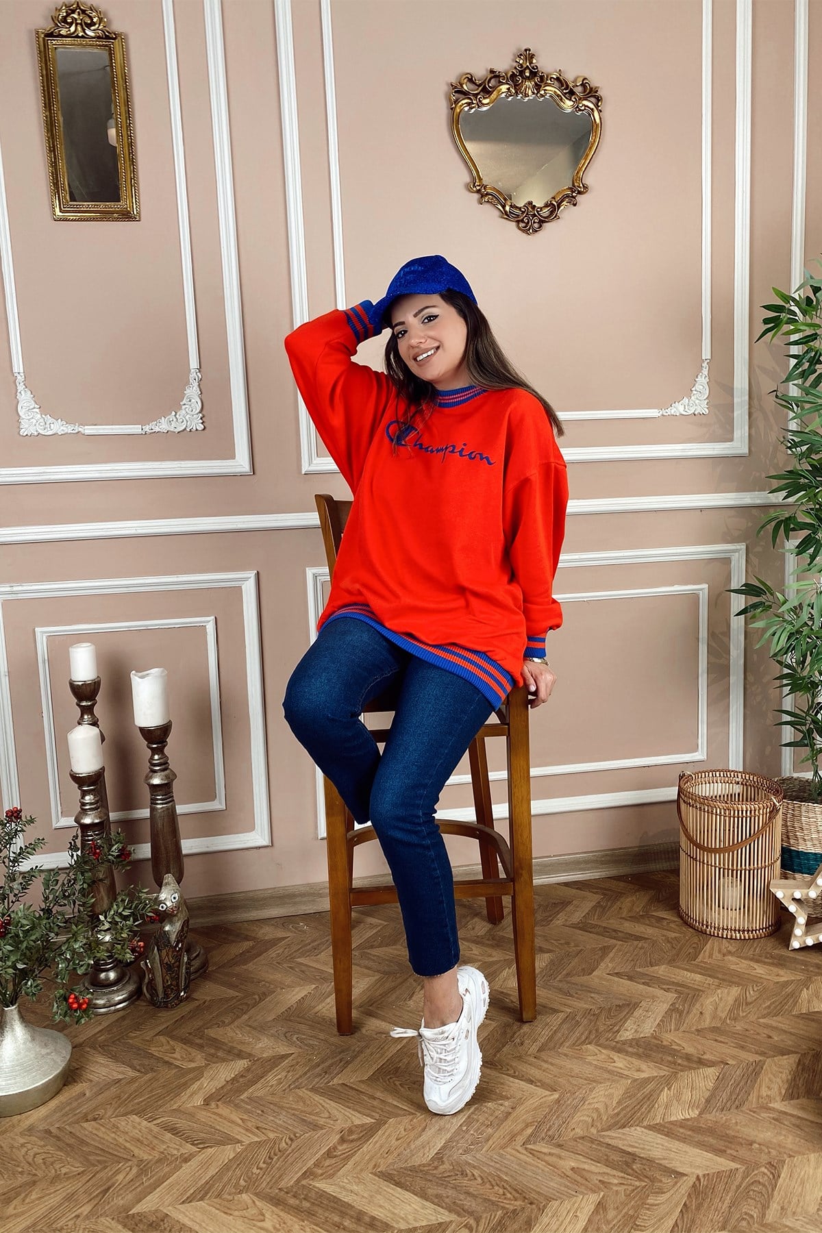 Kırmızı Champion Sweatshirt