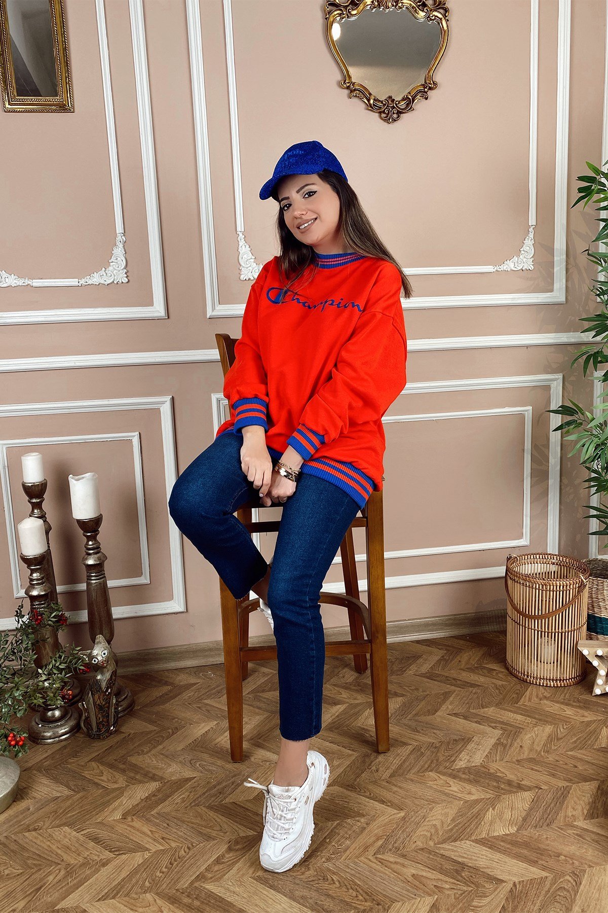 Kırmızı Champion Sweatshirt