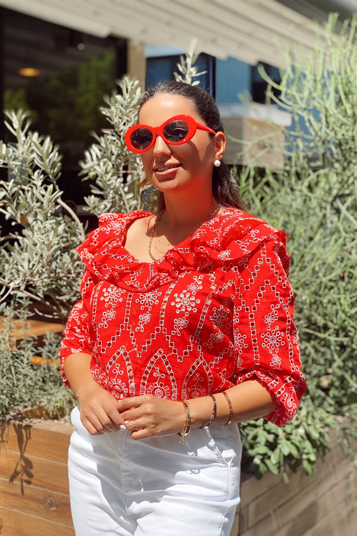 Kırmızı Fisto Bluz