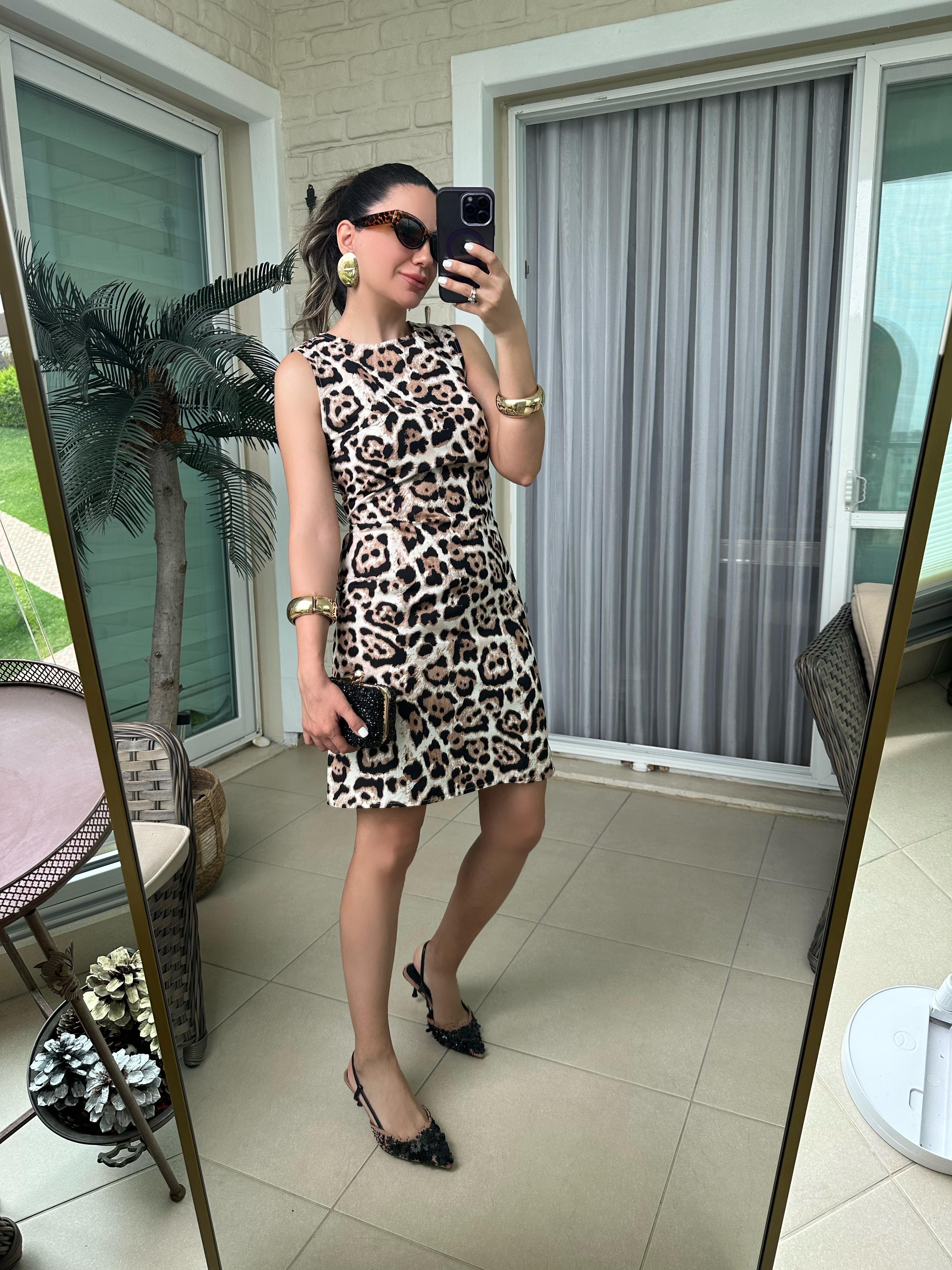 Kolsuz Leopar Elbise