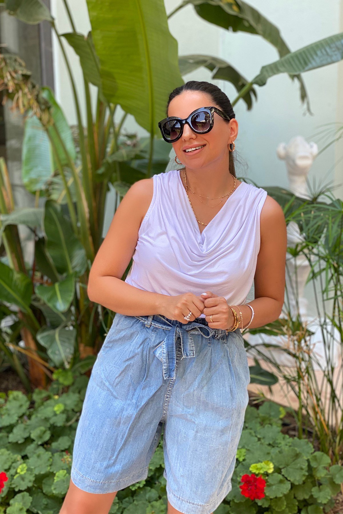 Kot Tensel Kumaş Şort