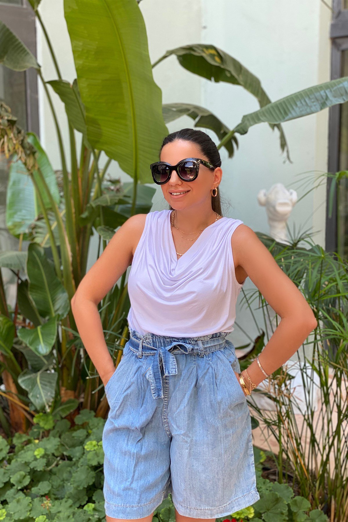 Kot Tensel Kumaş Şort