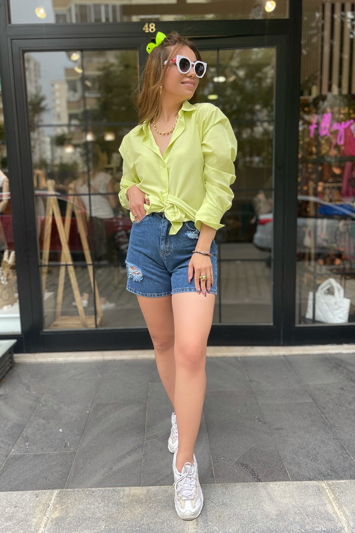 Koyu Renk Orjinal Kot Şort