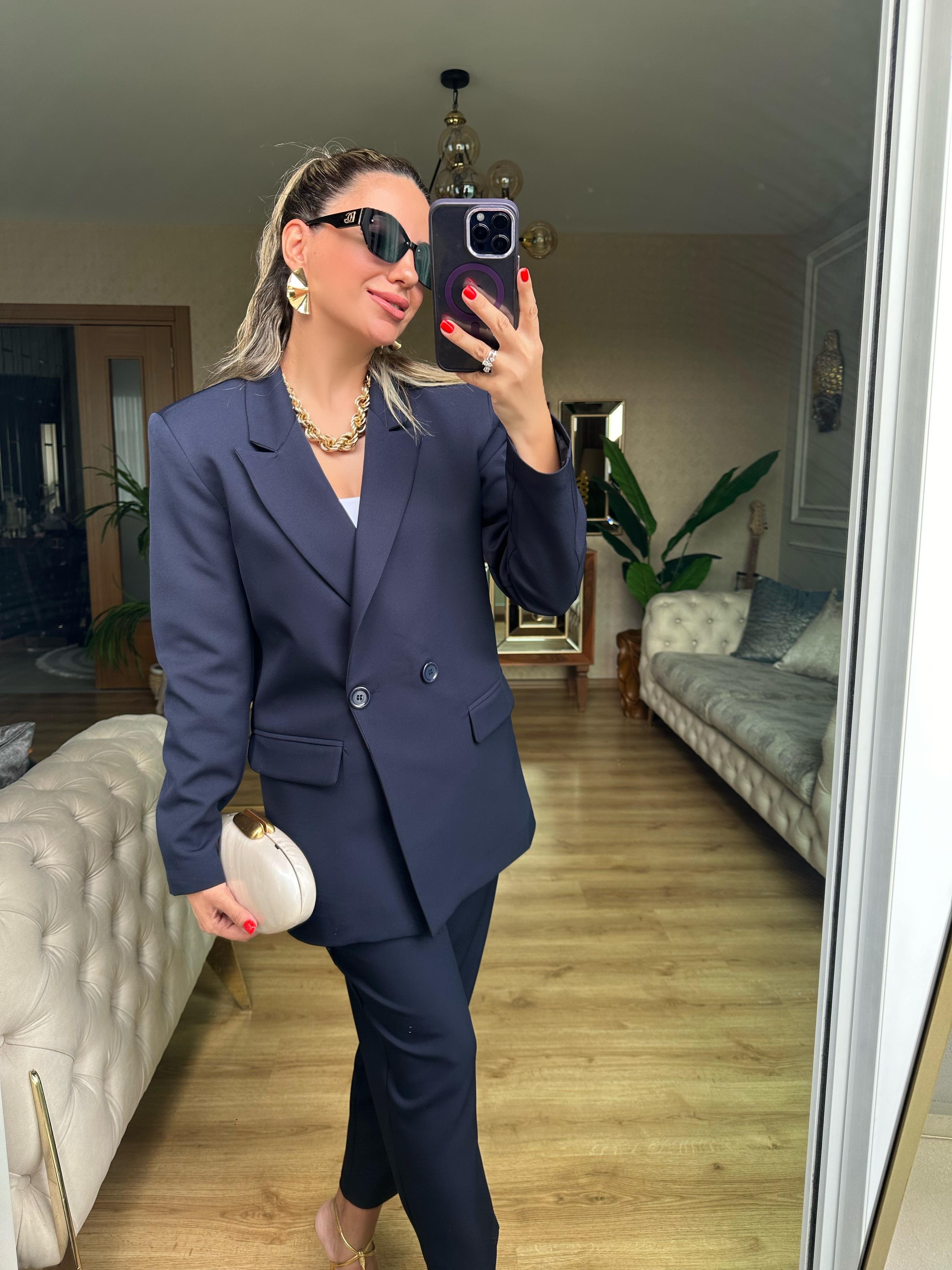 Lacivert Ceket Pantolon Takım