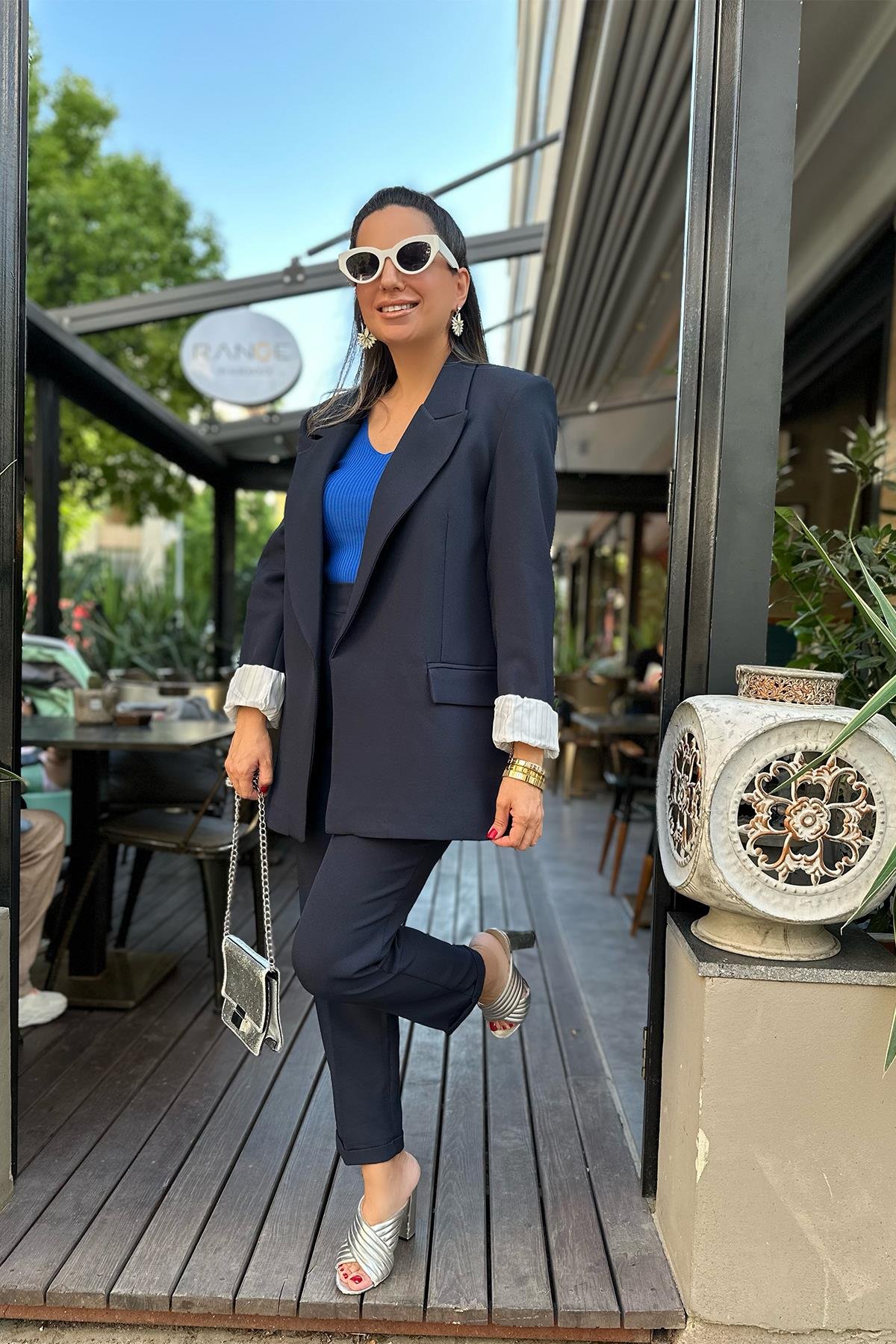 Lacivert İçi Astarlı Blazer Ceket