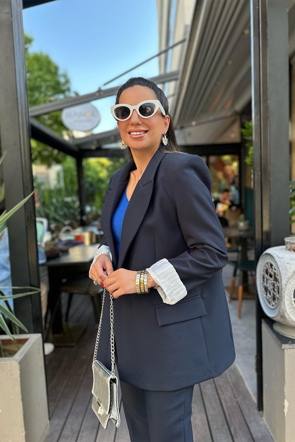 Lacivert İçi Astarlı Blazer Ceket