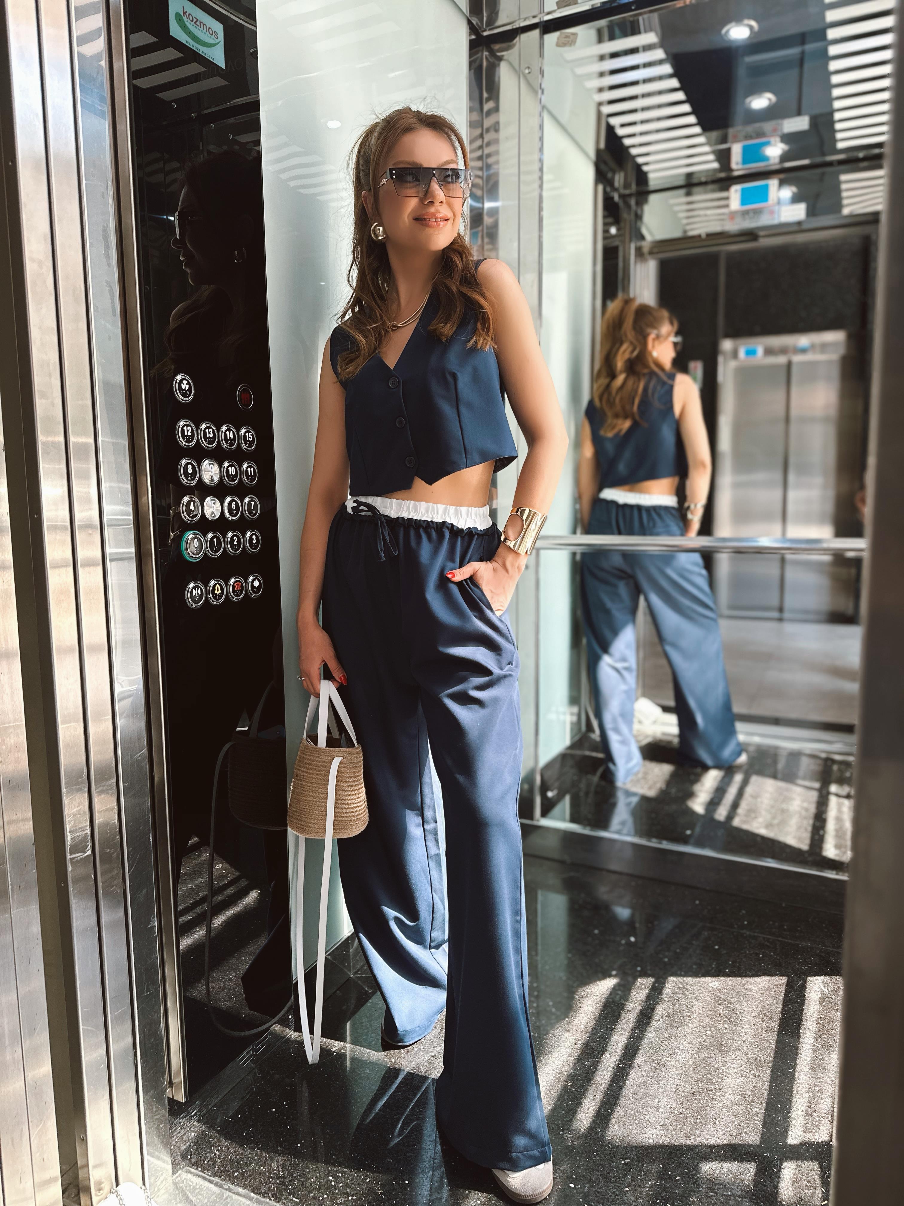 Lacivert Yelek Pantolon Takım