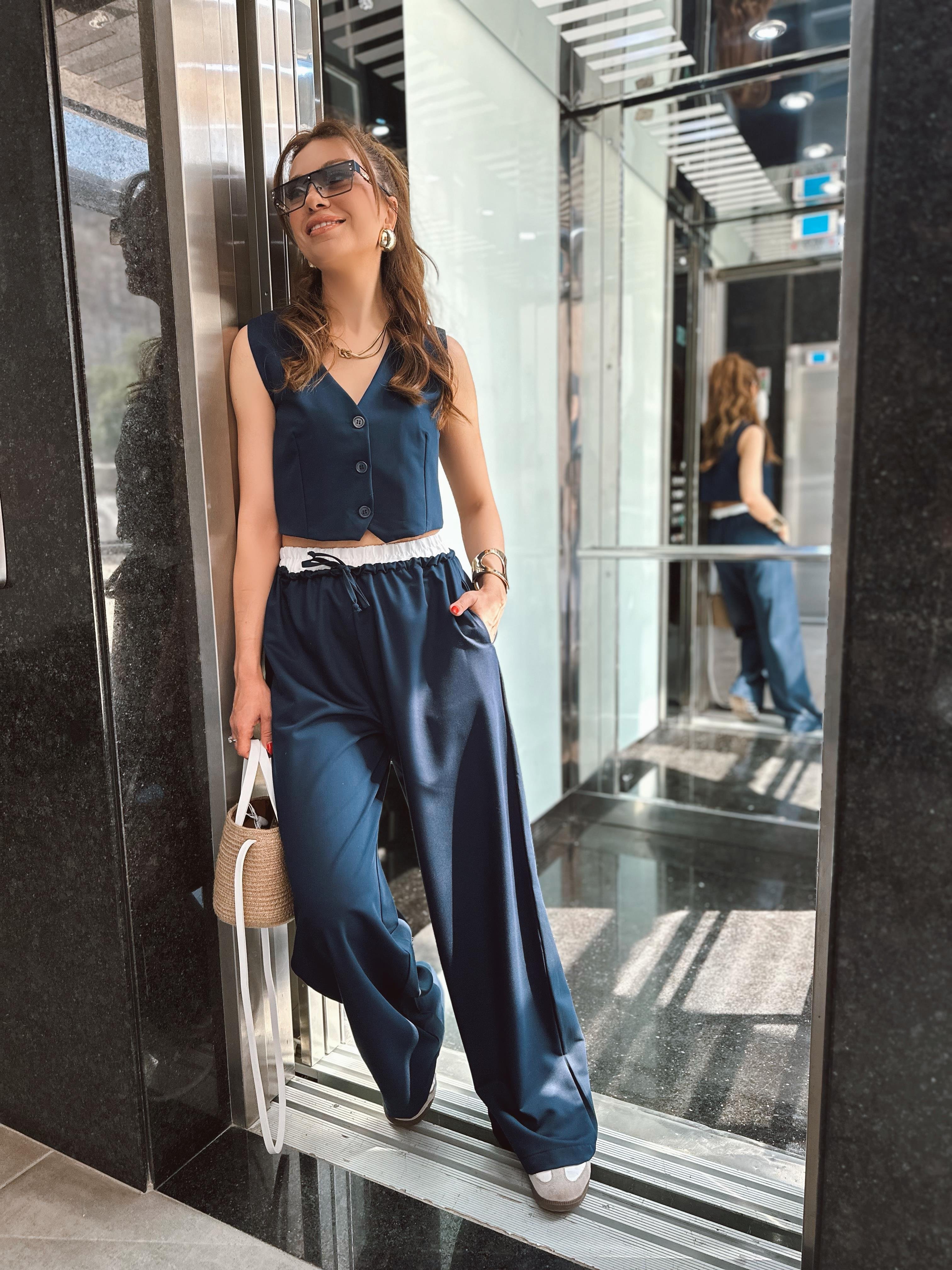 Lacivert Yelek Pantolon Takım