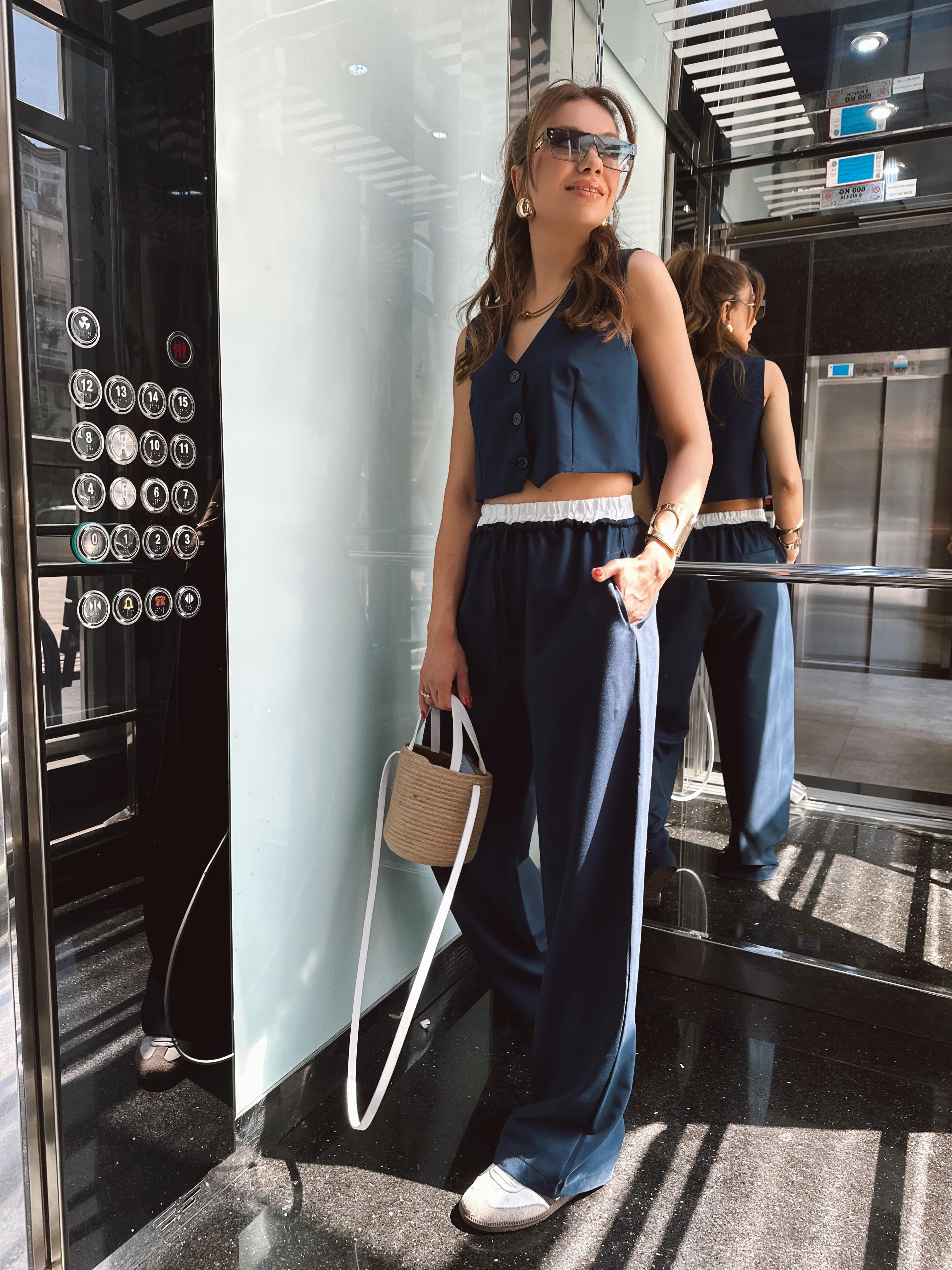 Lacivert Yelek Pantolon Takım