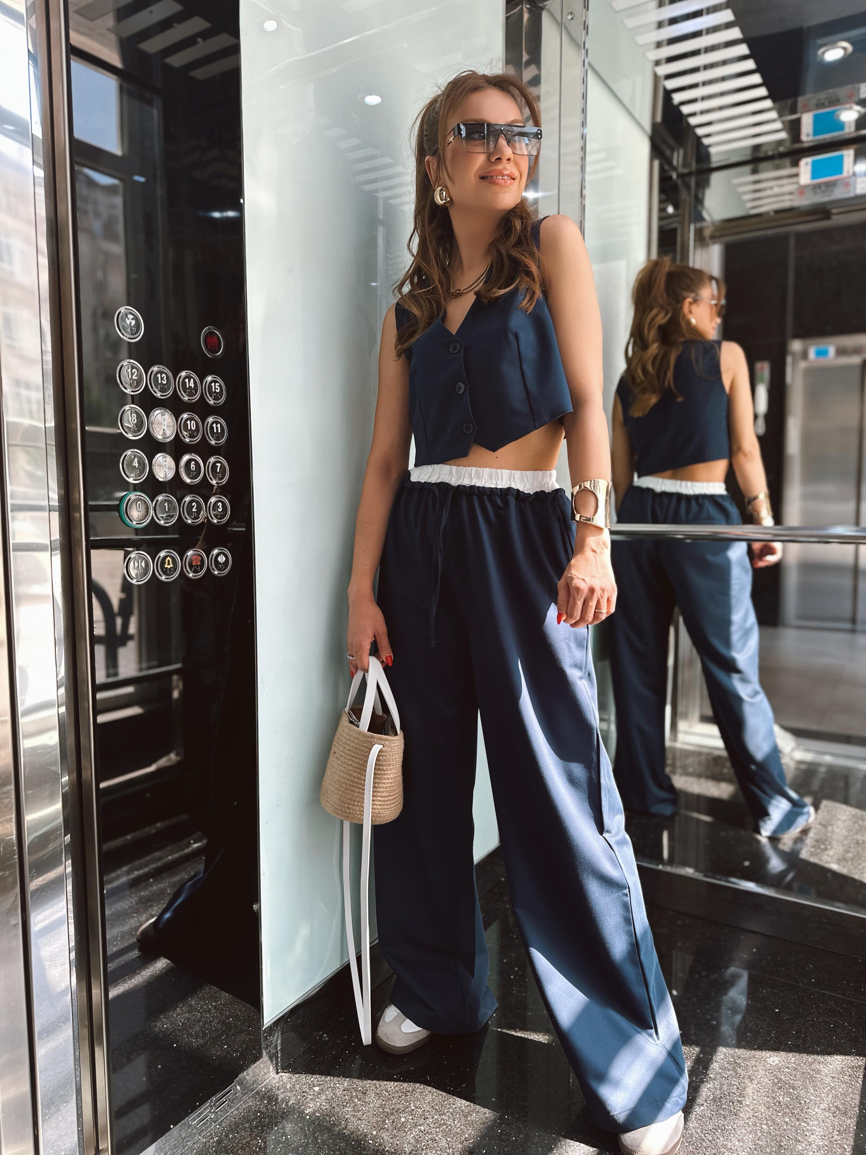 Lacivert Yelek Pantolon Takım