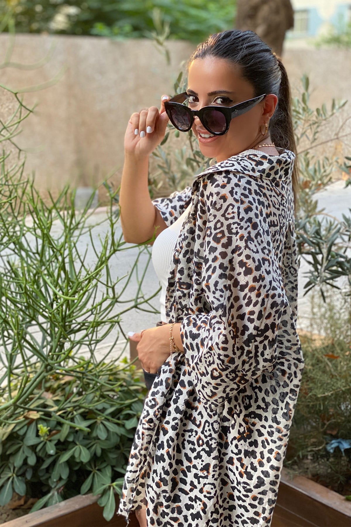 Leopar Desenli Gömlek