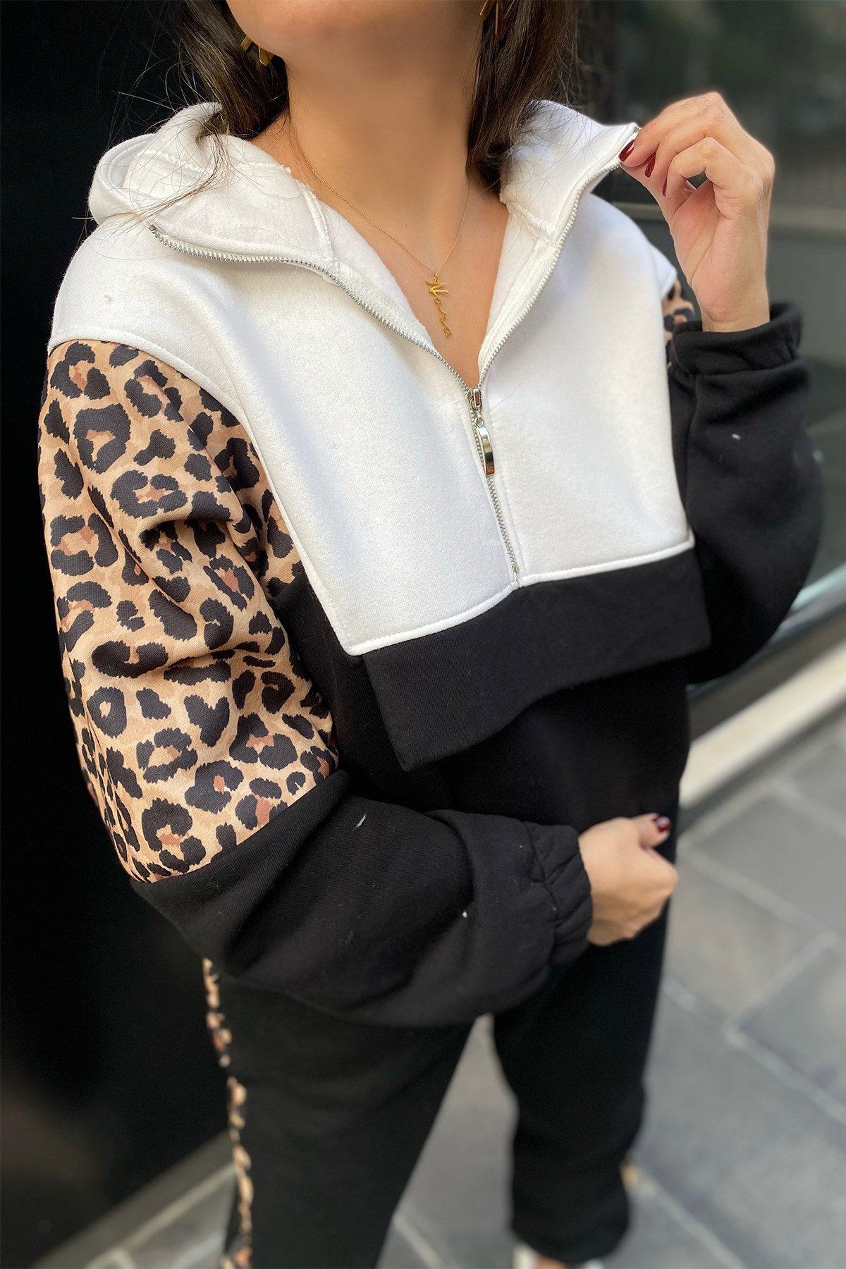 Leoparlı Eşofman Takım