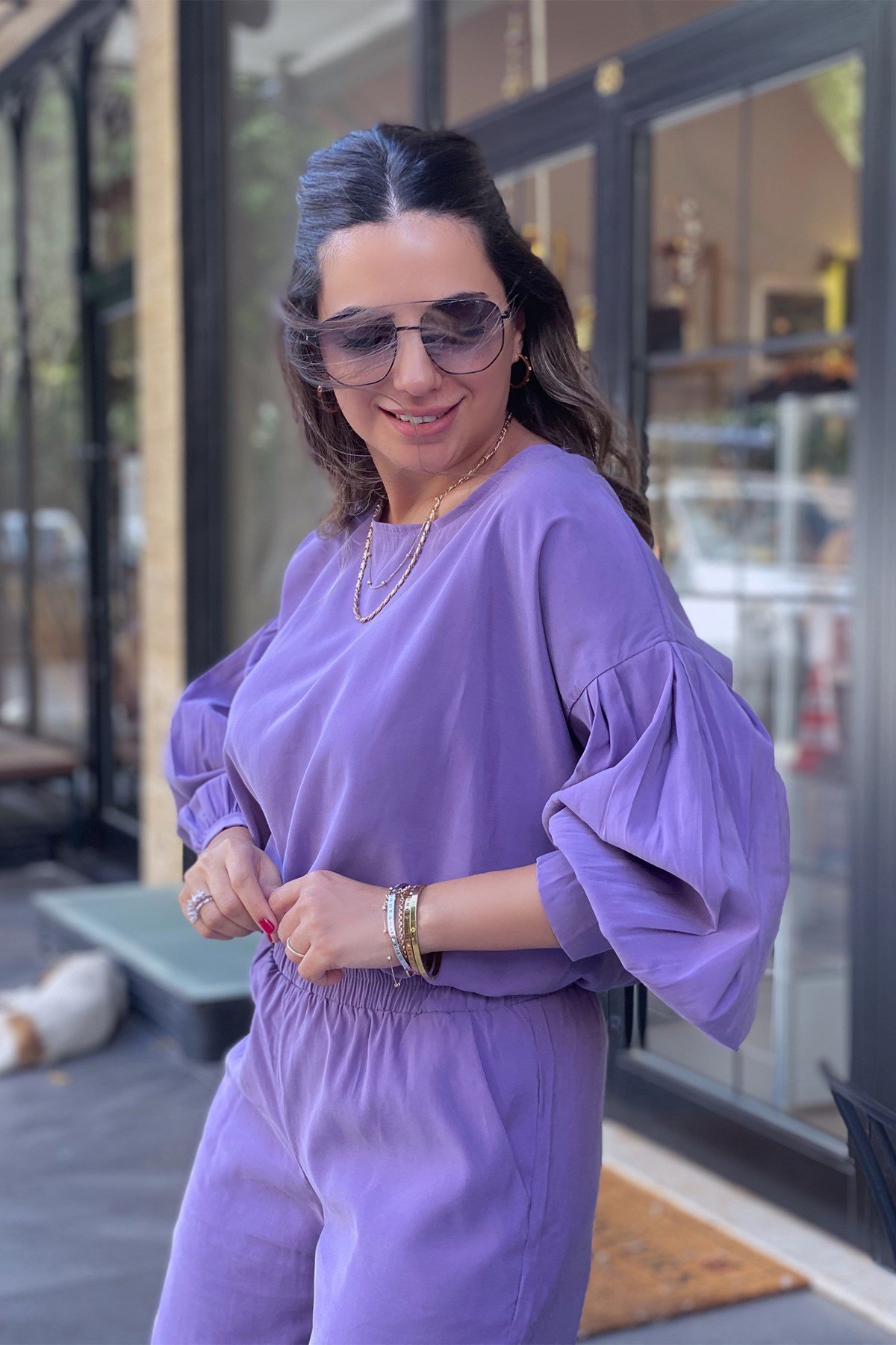 Lila Modal Kumaş Takım