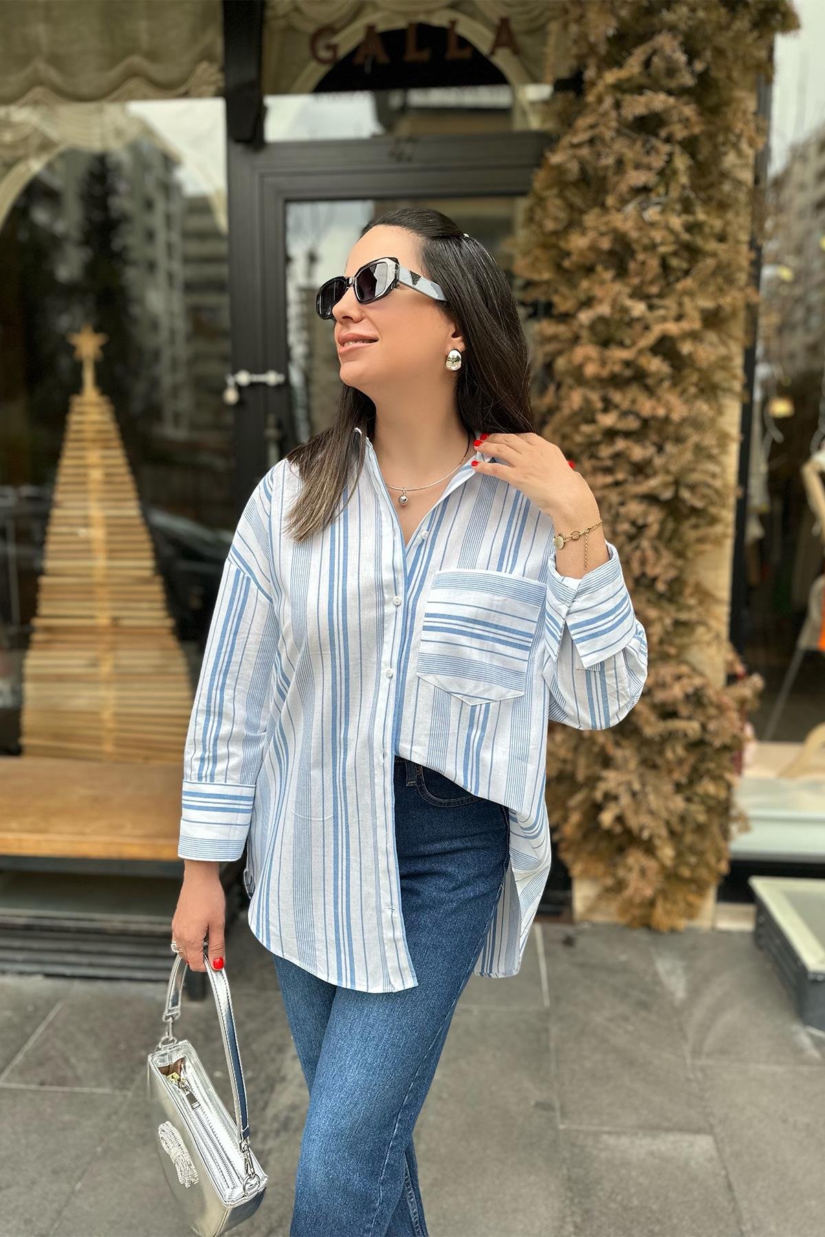 Mavi Çizgili Gömlek