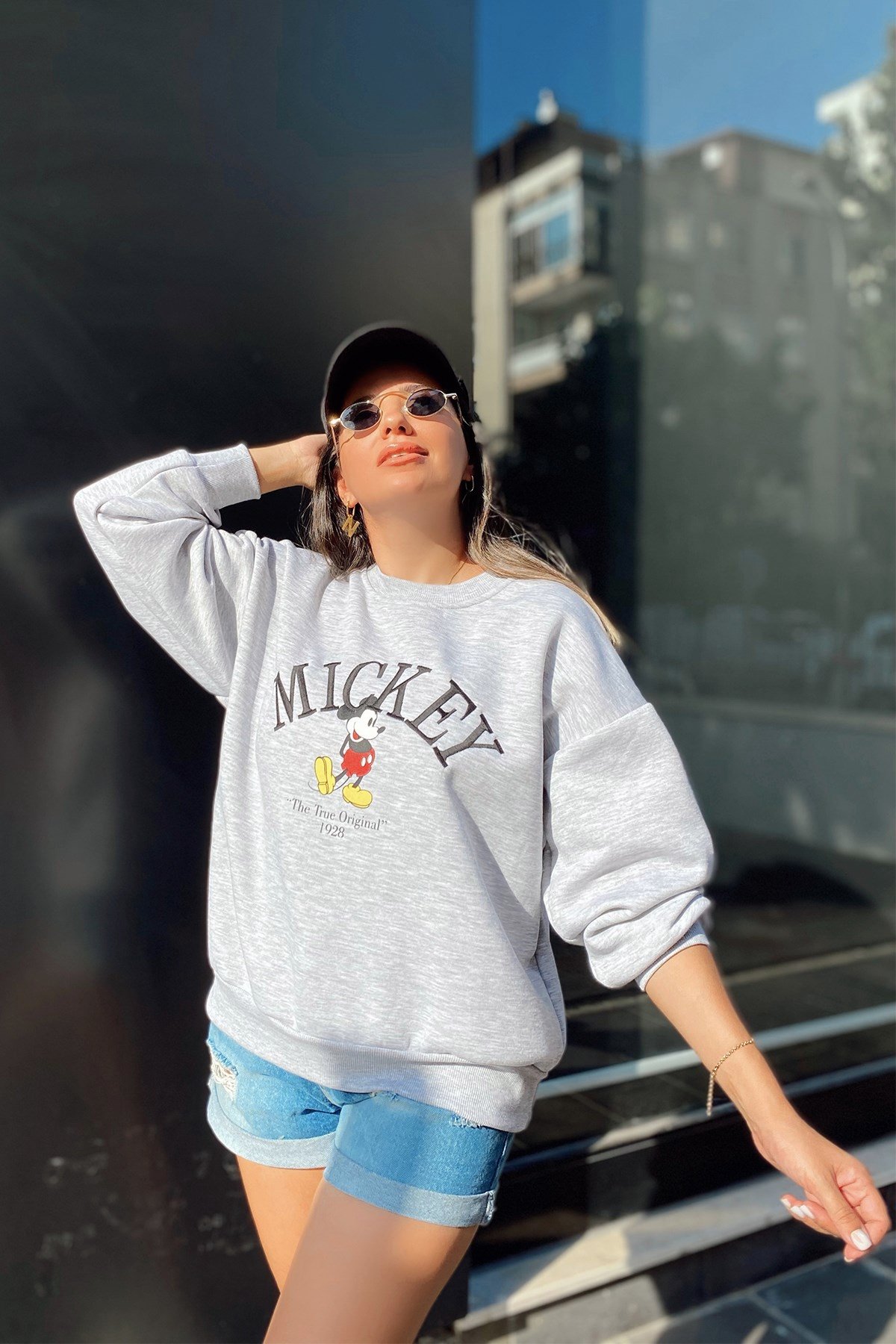 Mickey Mouse Baskılı Sweatshirt