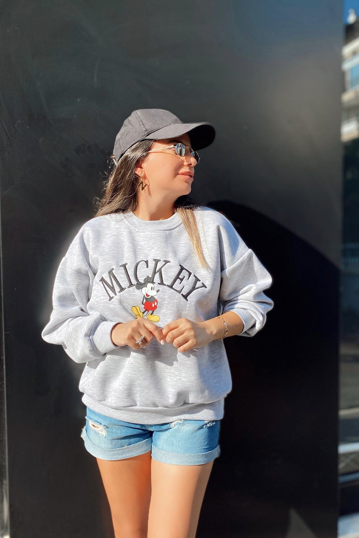 Mickey Mouse Baskılı Sweatshirt
