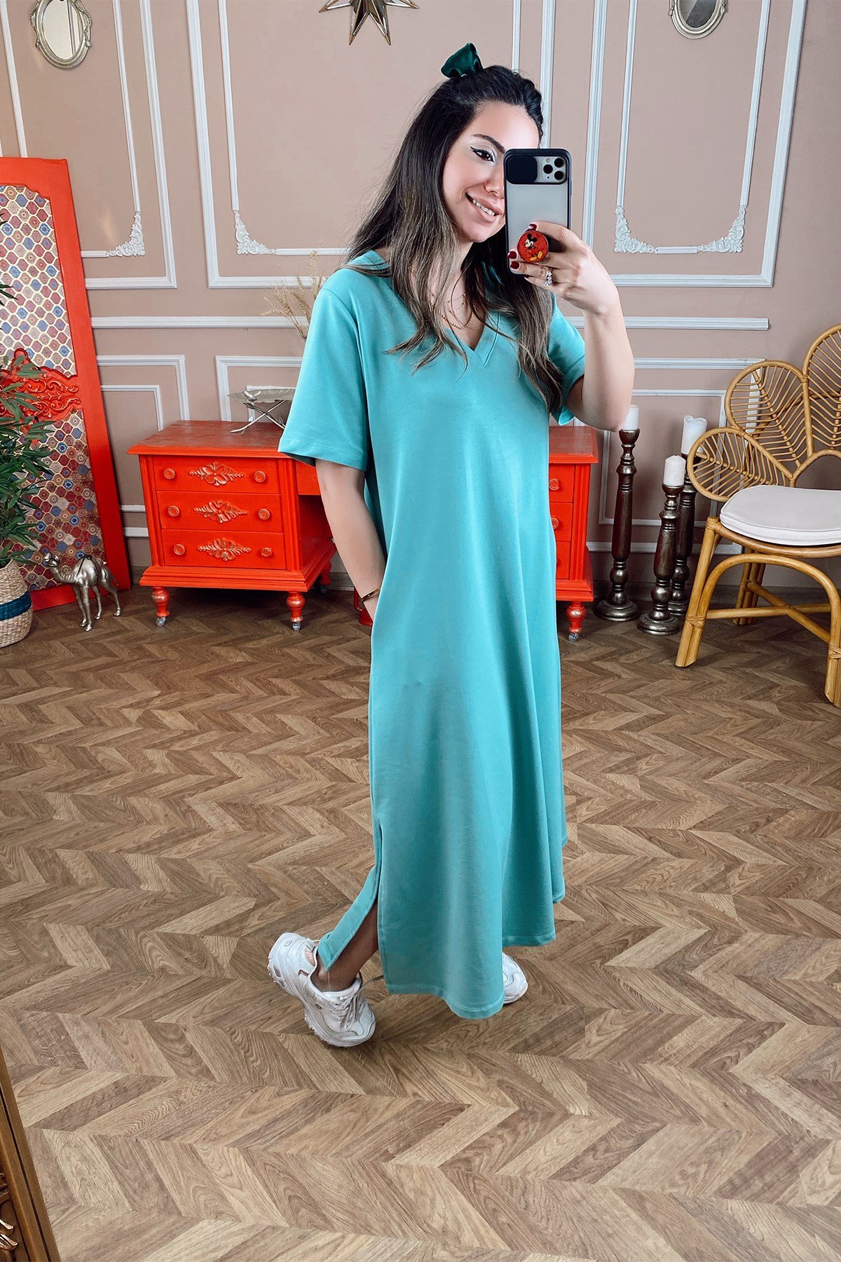 Mint Yeşil Çan Elbise