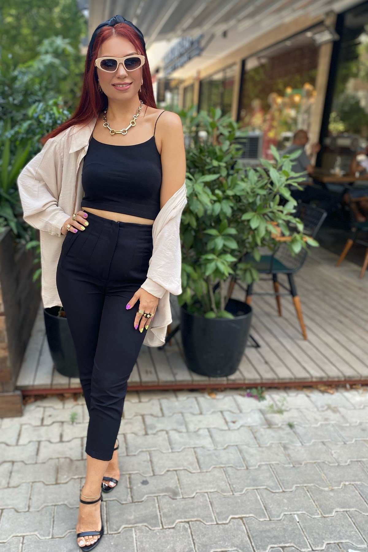 Önden Dikişli Kumaş Pantolon