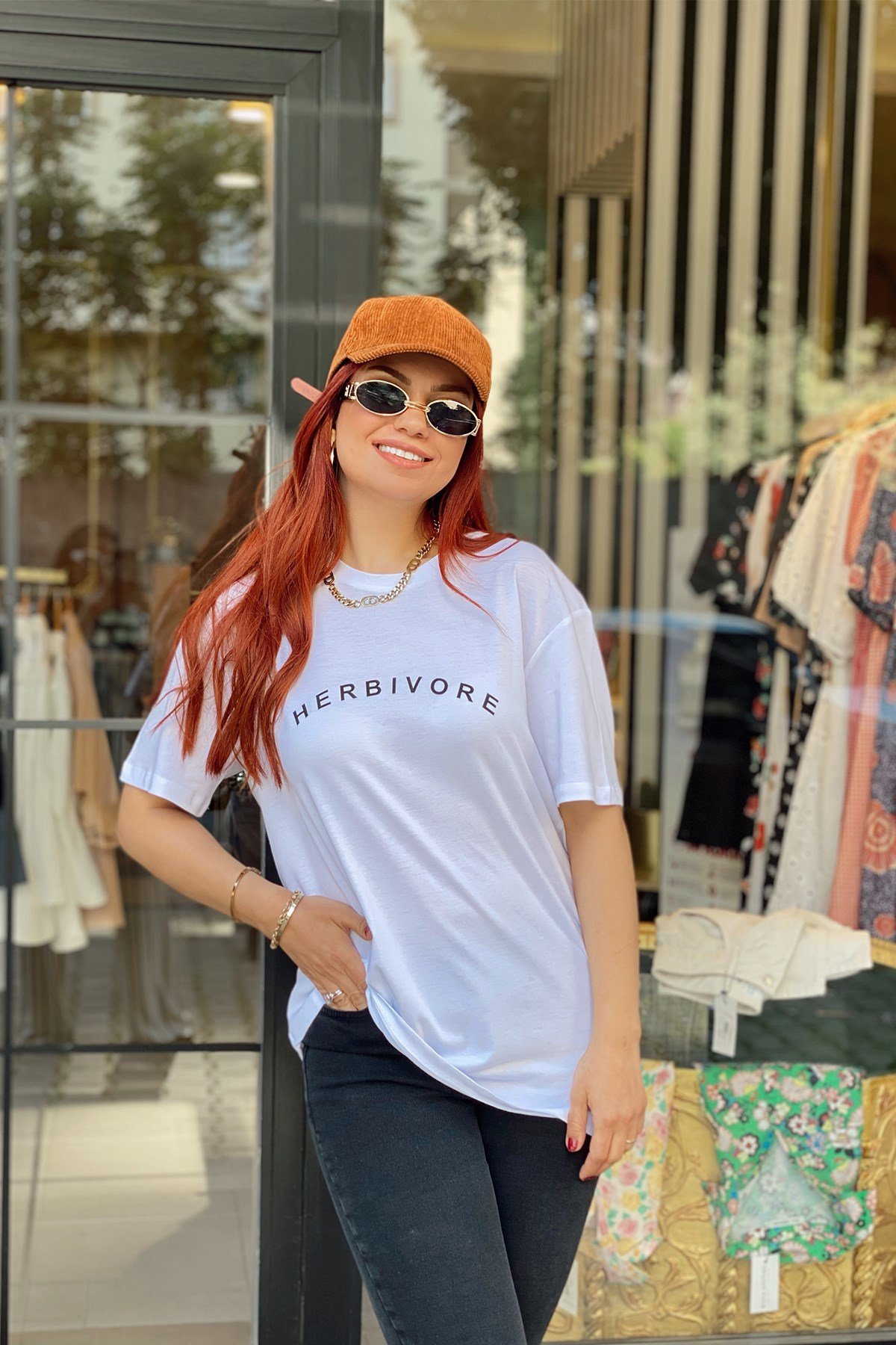 Önü Siyah Baskılı Tshirt