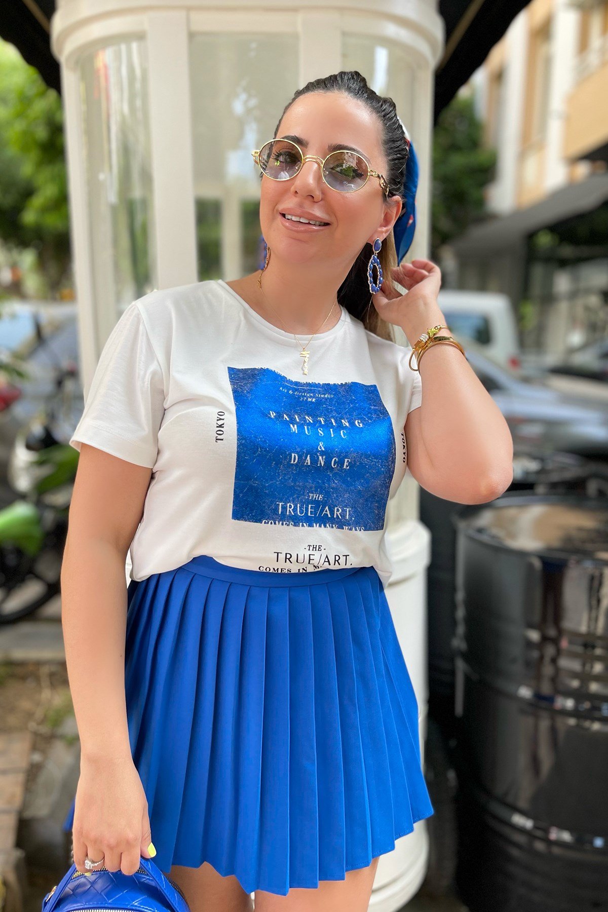 Önü Varak Detaylı Tshirt