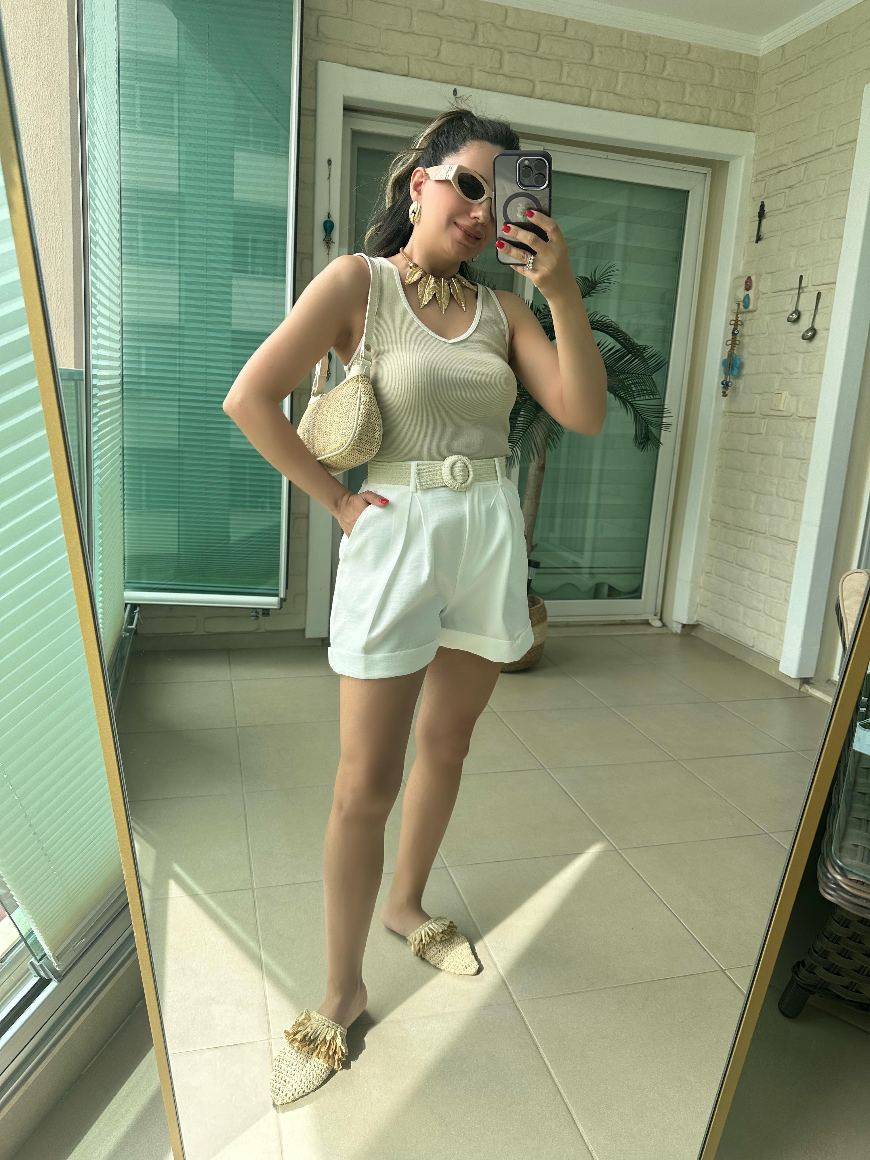 Orjinal Marka Bej Çift Renk Atlet