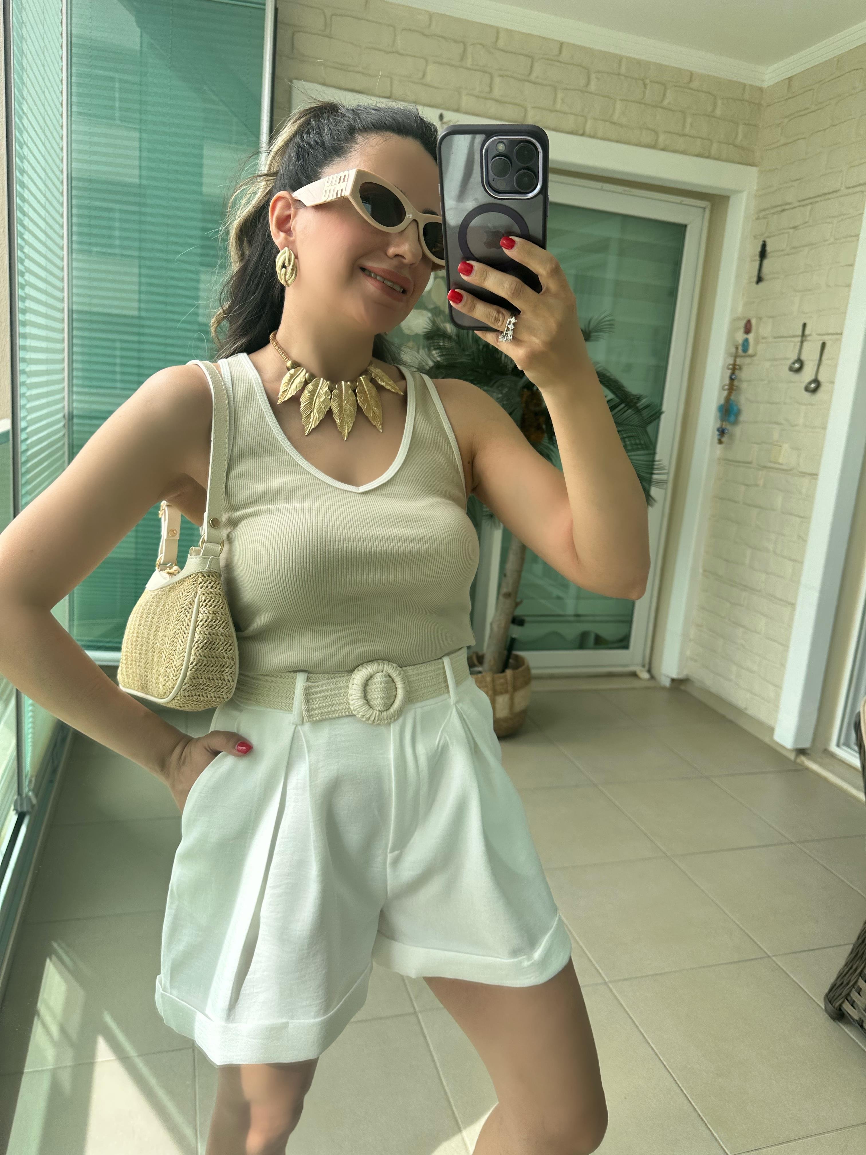 Orjinal Marka Bej Çift Renk Atlet