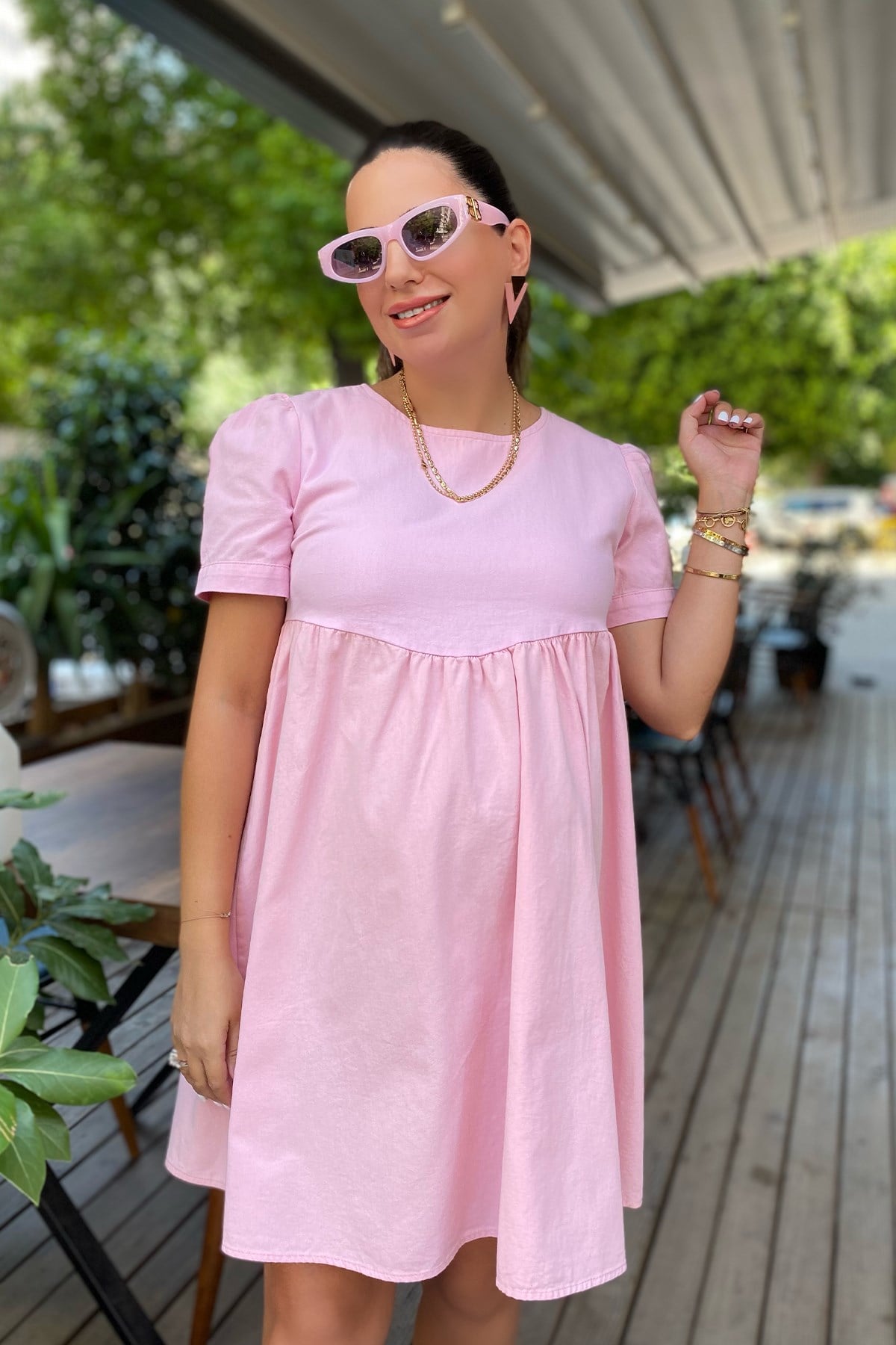 Pembe Salaş Elbise